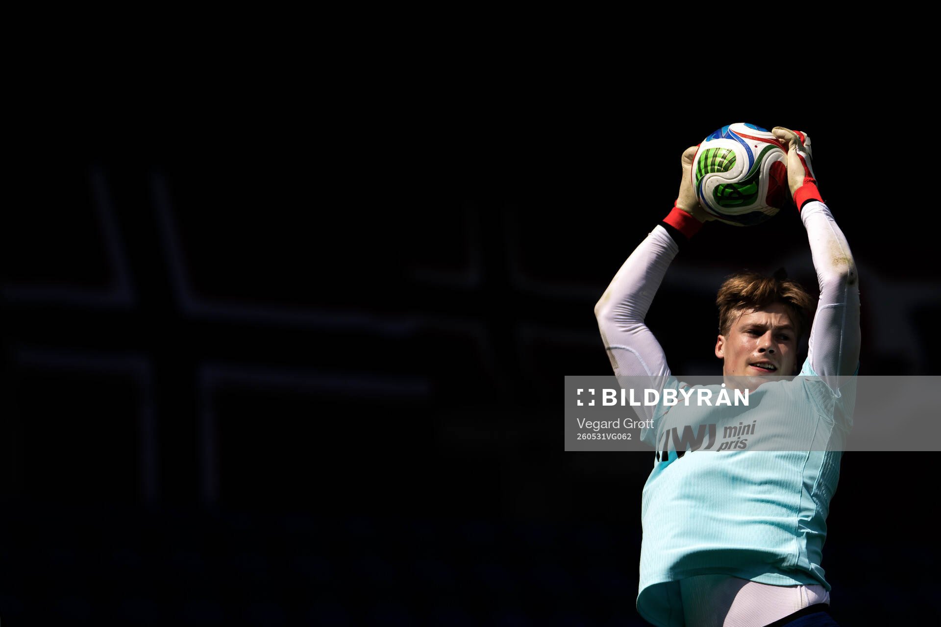 Goalkeeper Sander Tangvik of the Norwegian national