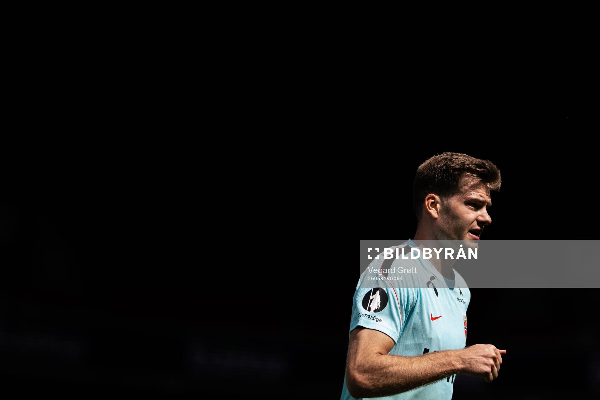 Alexander Sørloth of the Norwegian national football team