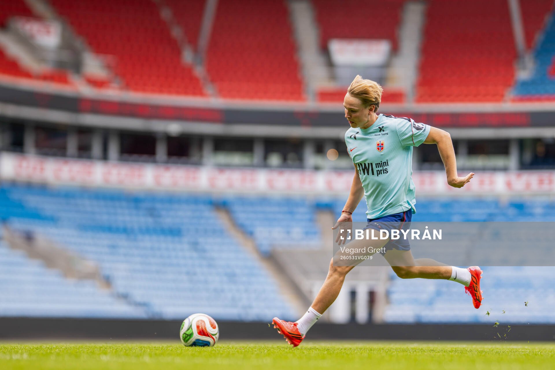 Andreas Schjelderup of the Norwegian national football team