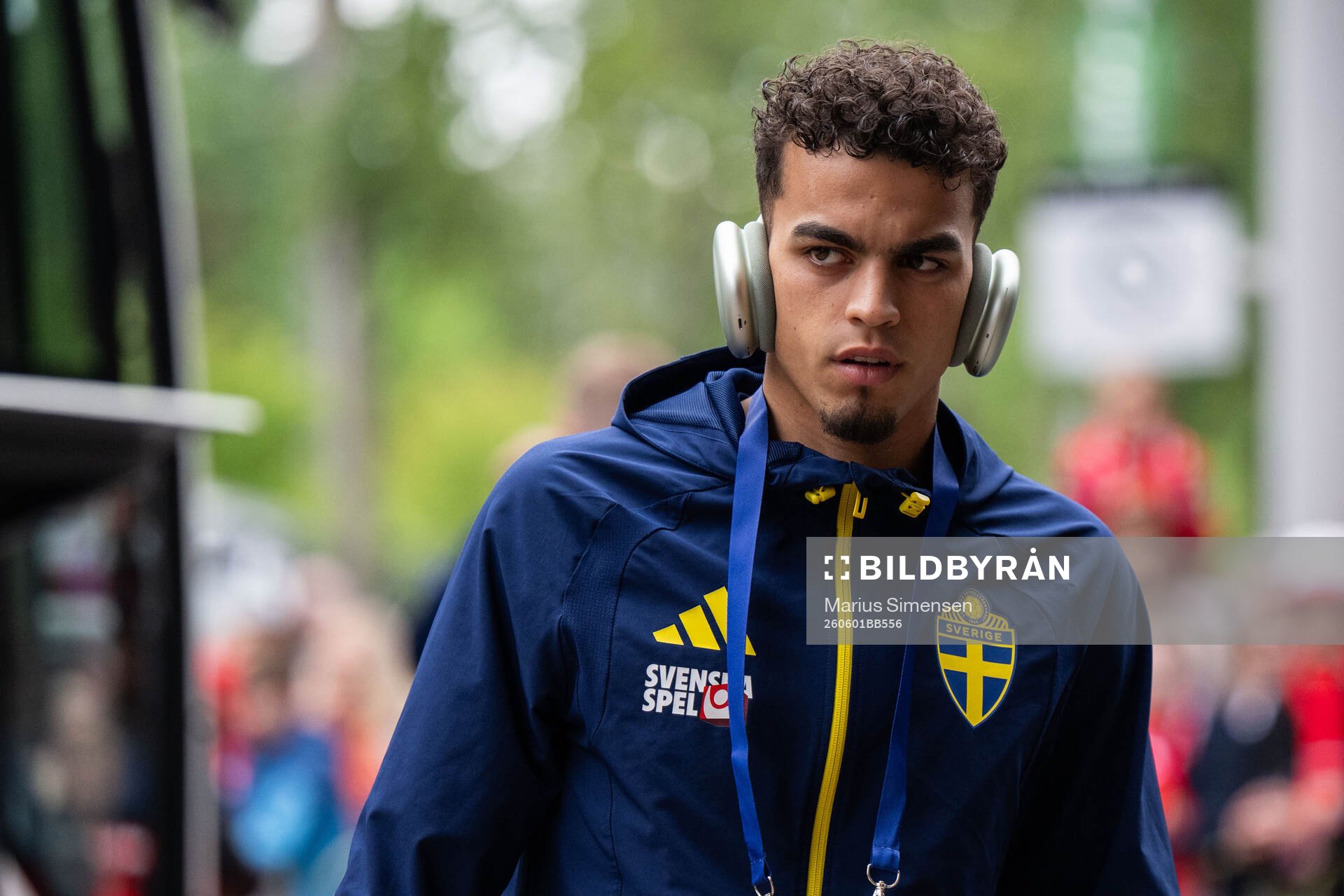 Yasin Ayari of Sweden arrives