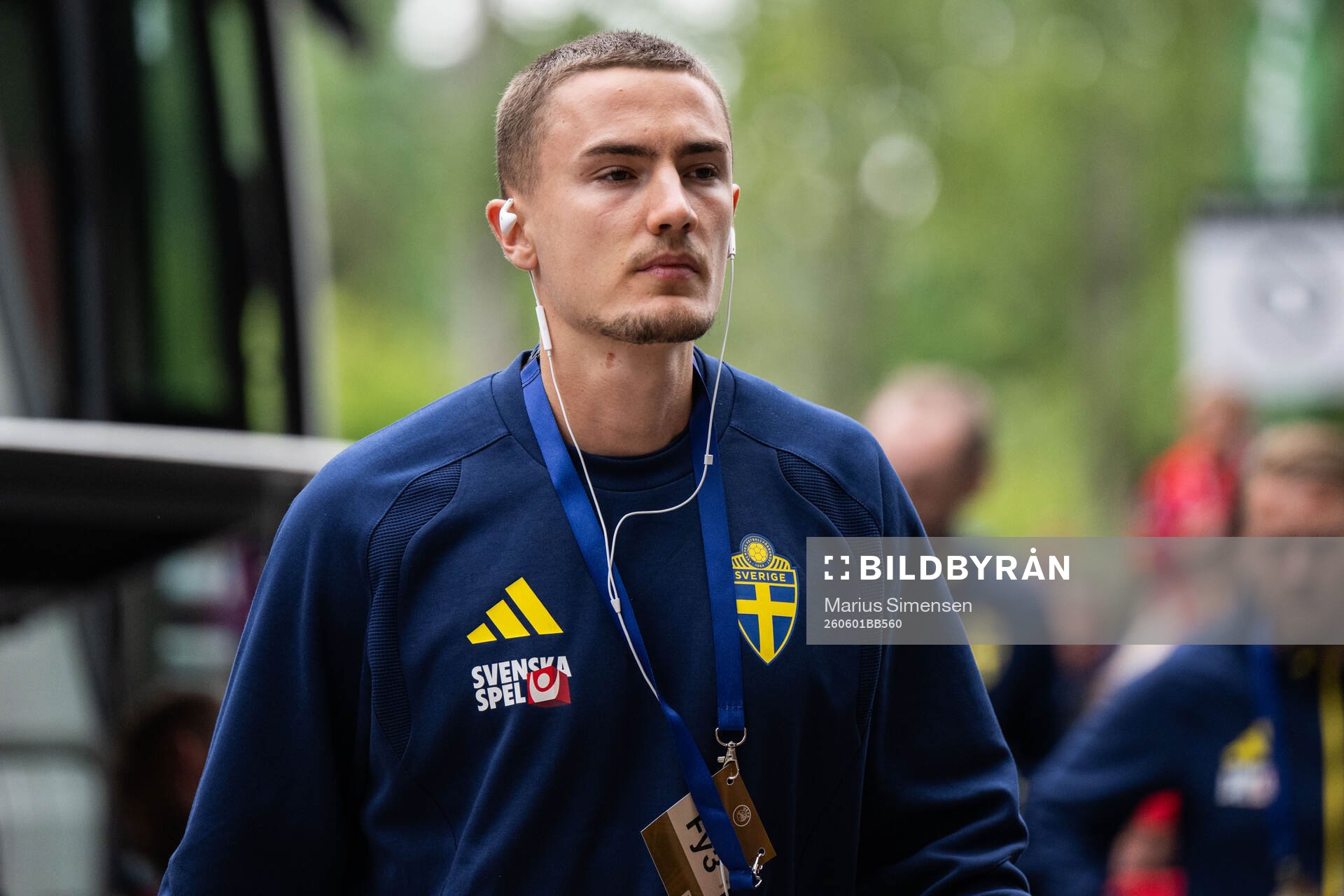 Gustaf Lagerbielke of Sweden arrives