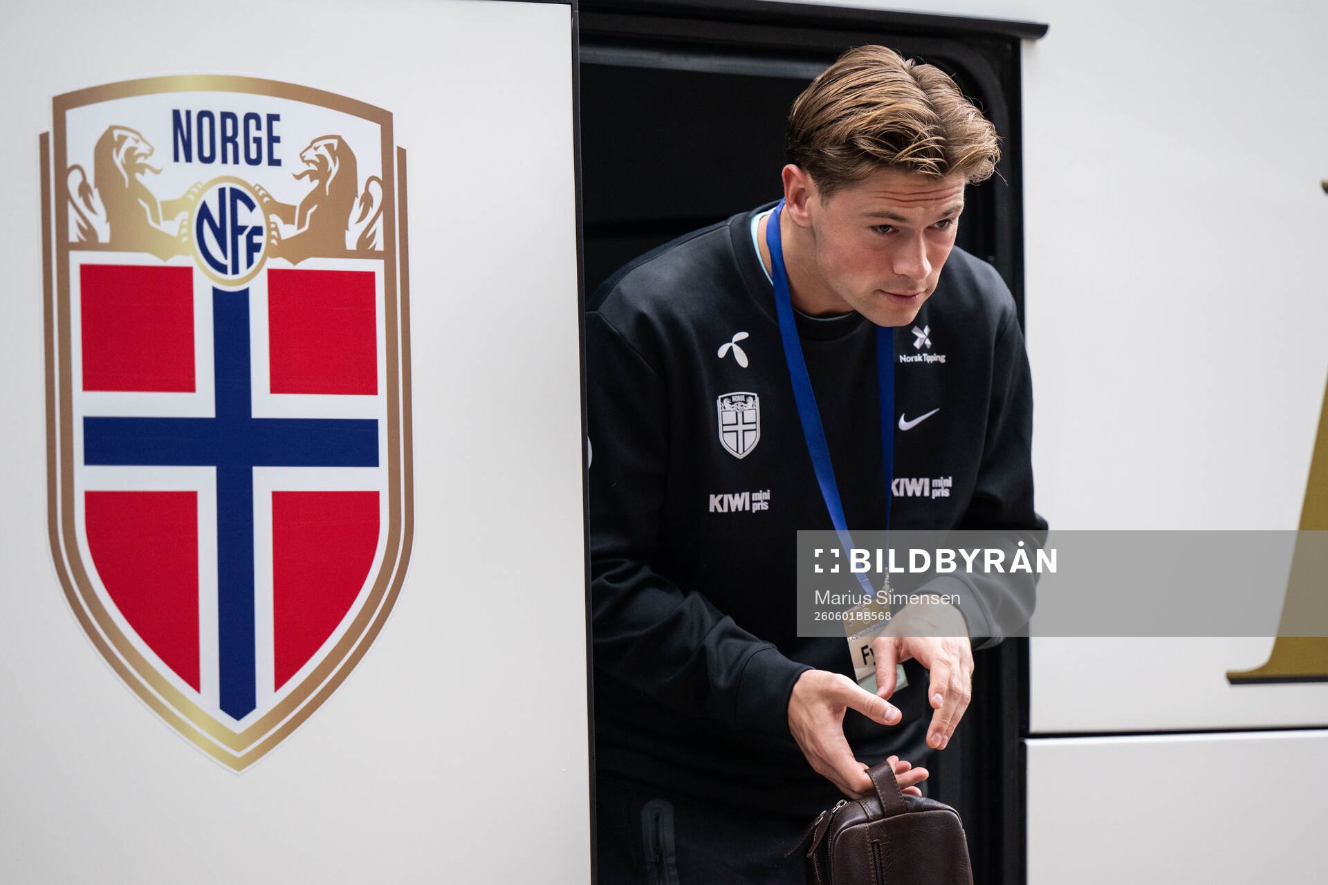 Henrik Falchener of Norway arrives