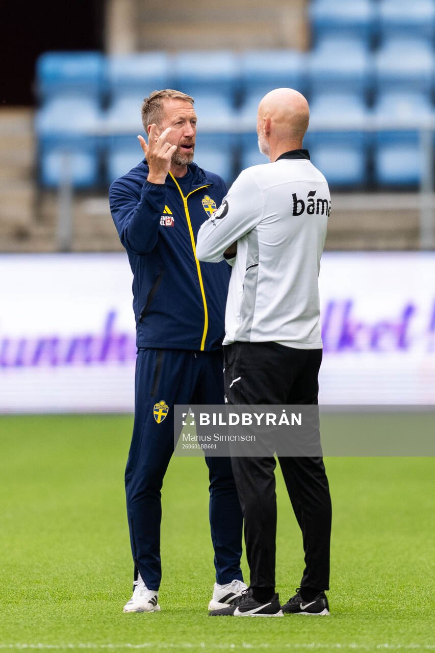 Head coach Graham Potter of Sweden and Head coach Ståle