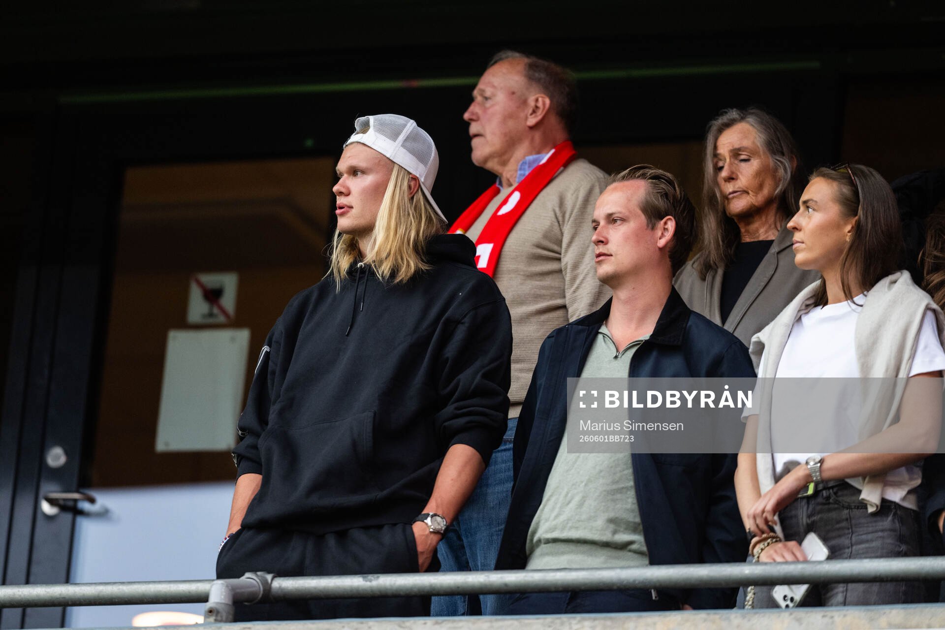 Erling Haaland in the stands
