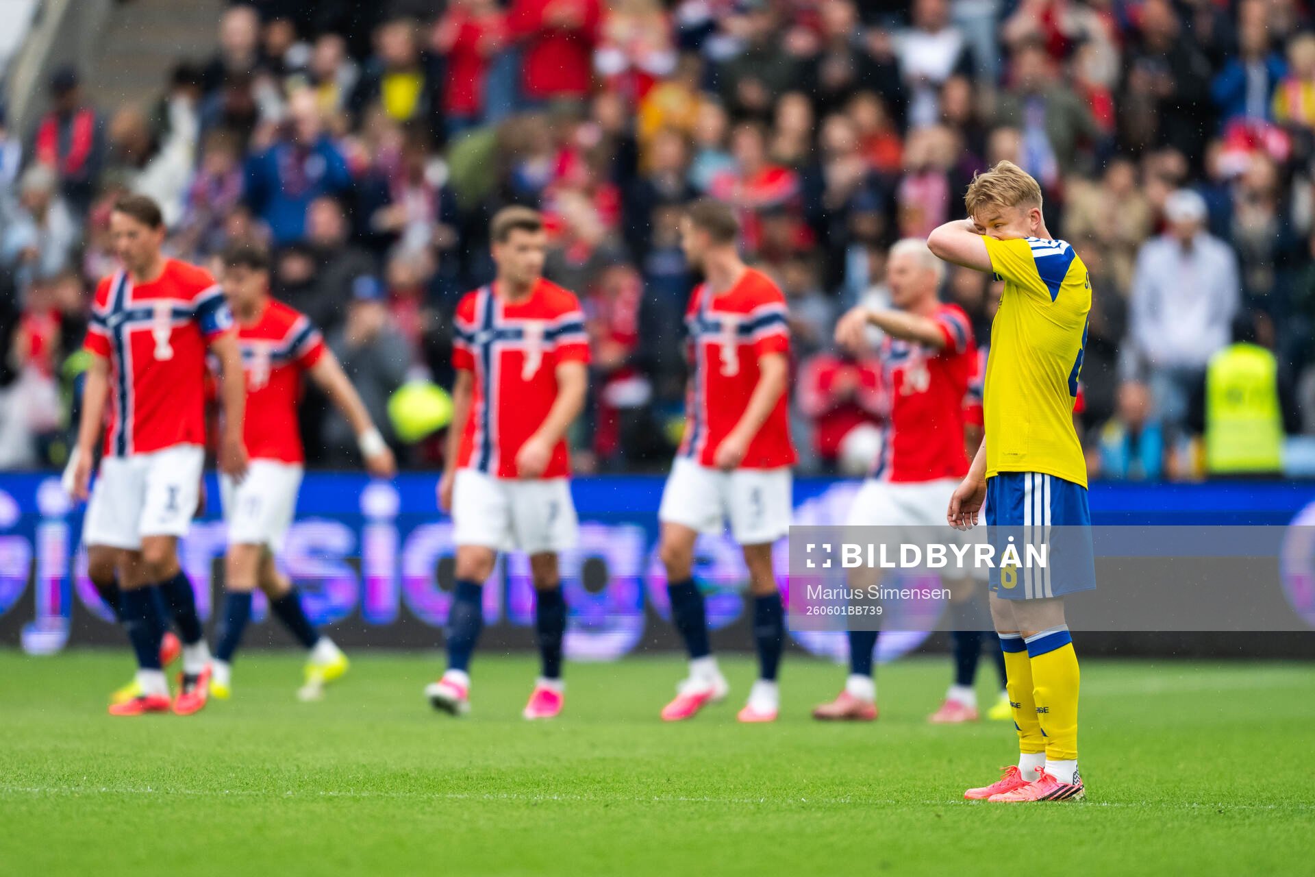 Daniel Svensson of Sweden looks dejected