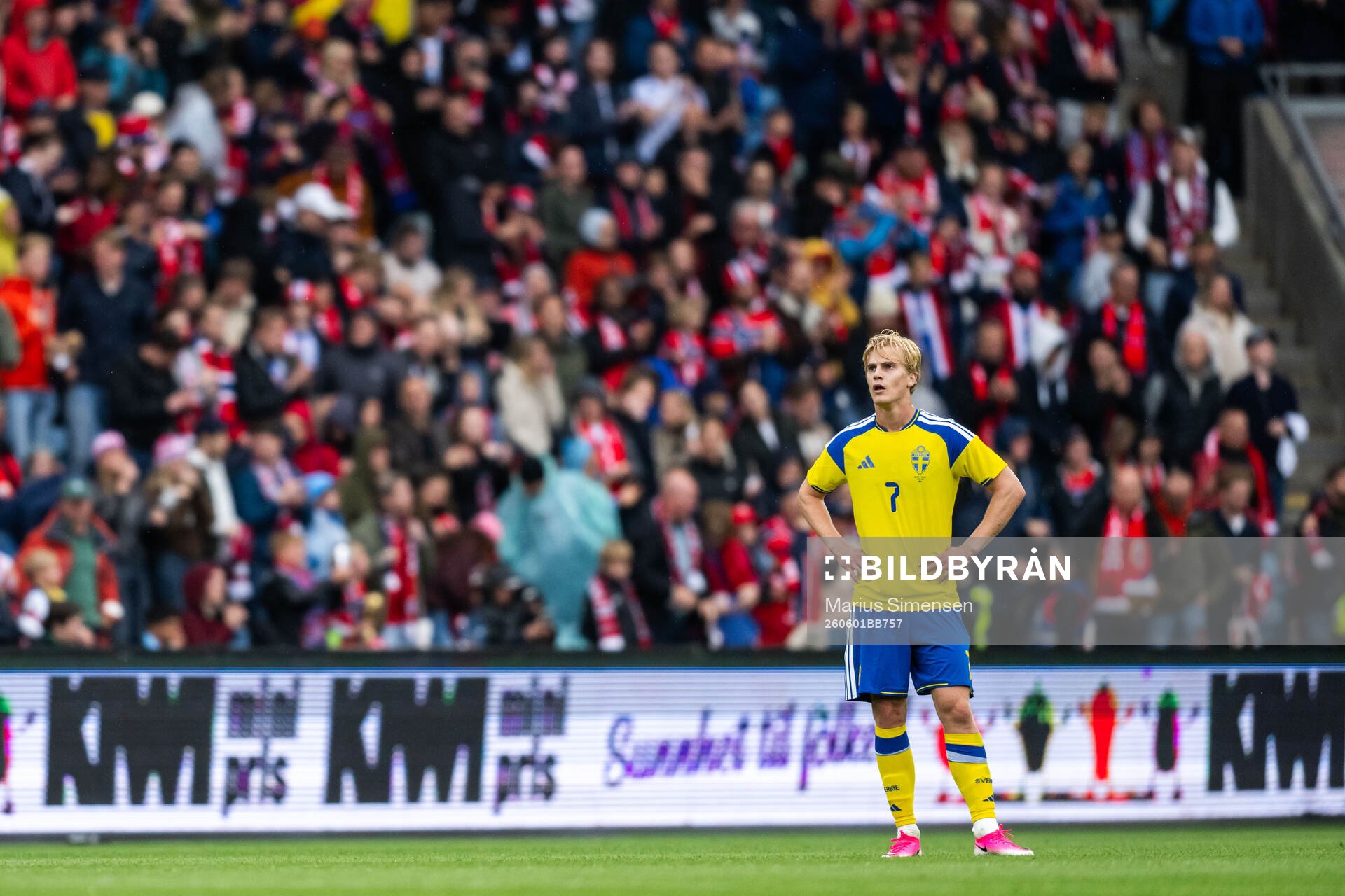 Lucas Bergvall of Sweden looks dejected