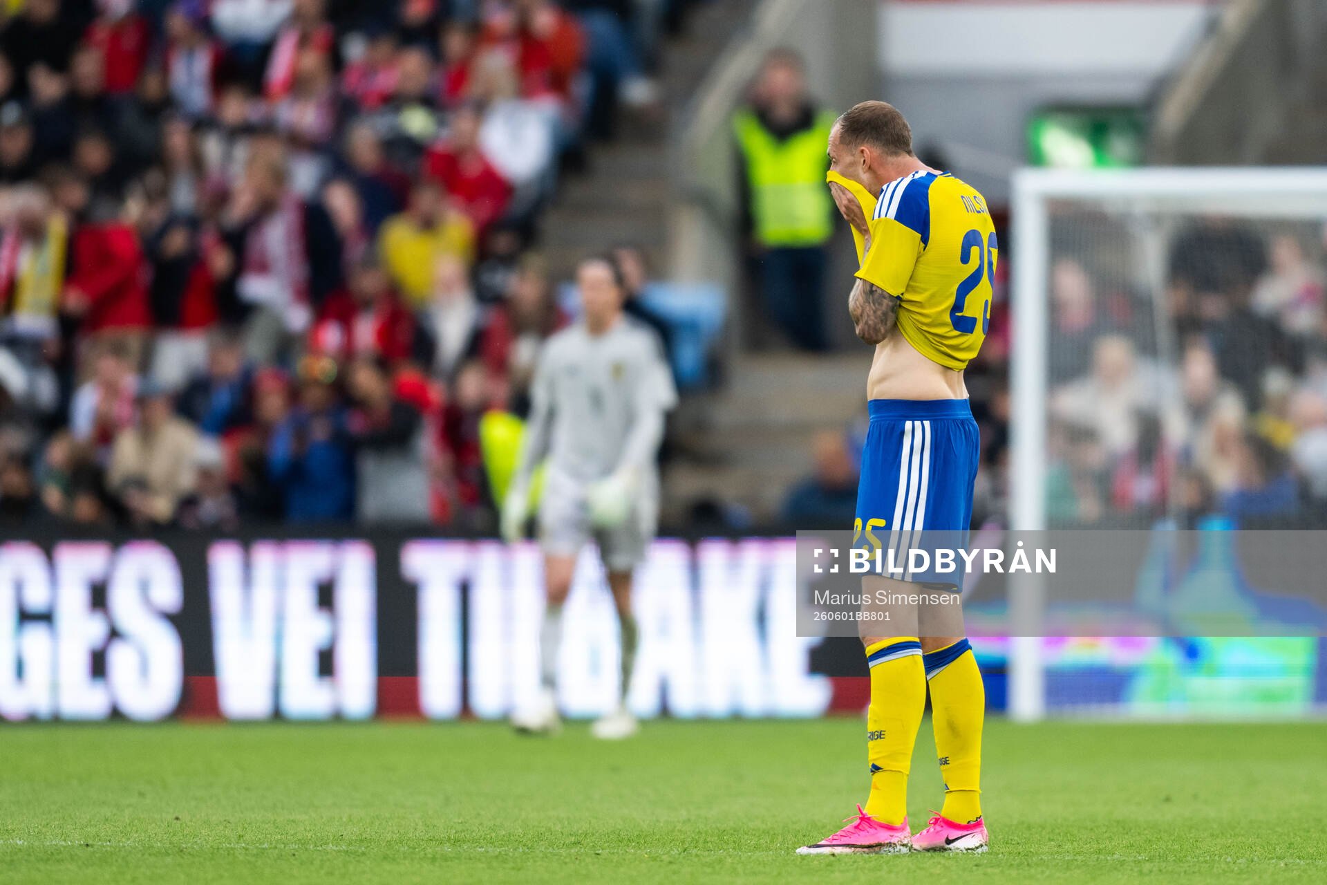 Gustaf Nilsson of Sweden looks dejected