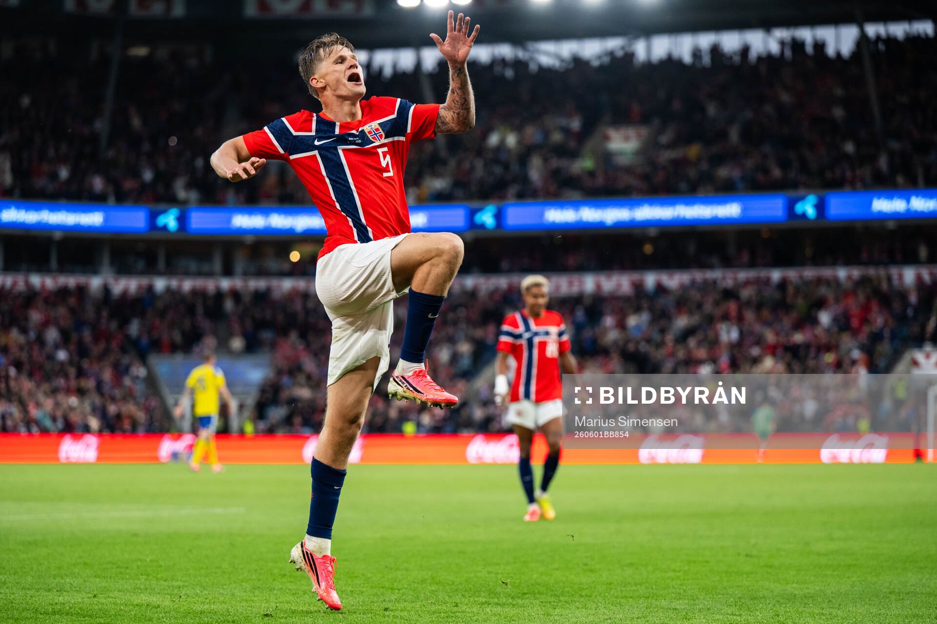 David Møller Wolfe of Norway celebrates