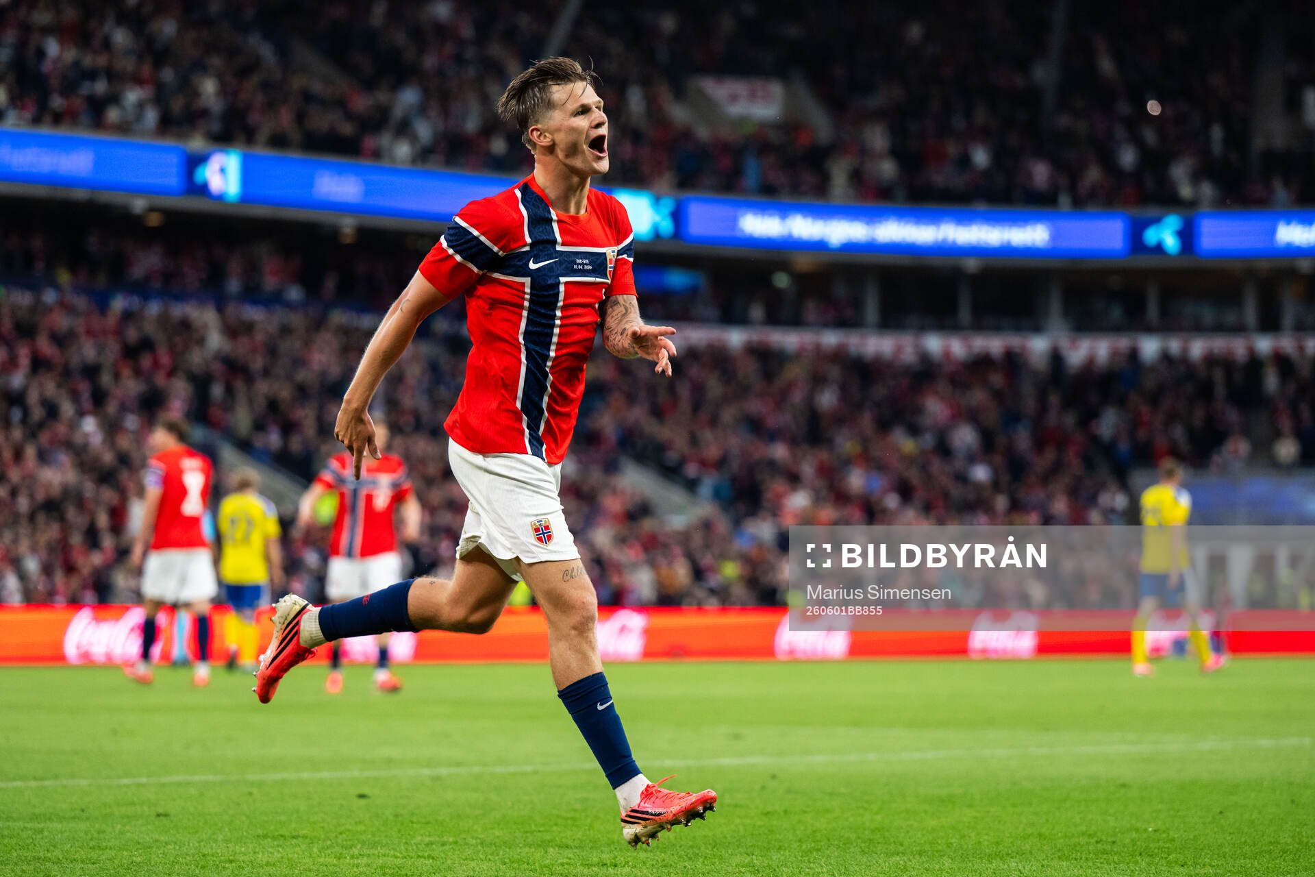David Møller Wolfe of Norway celebrates