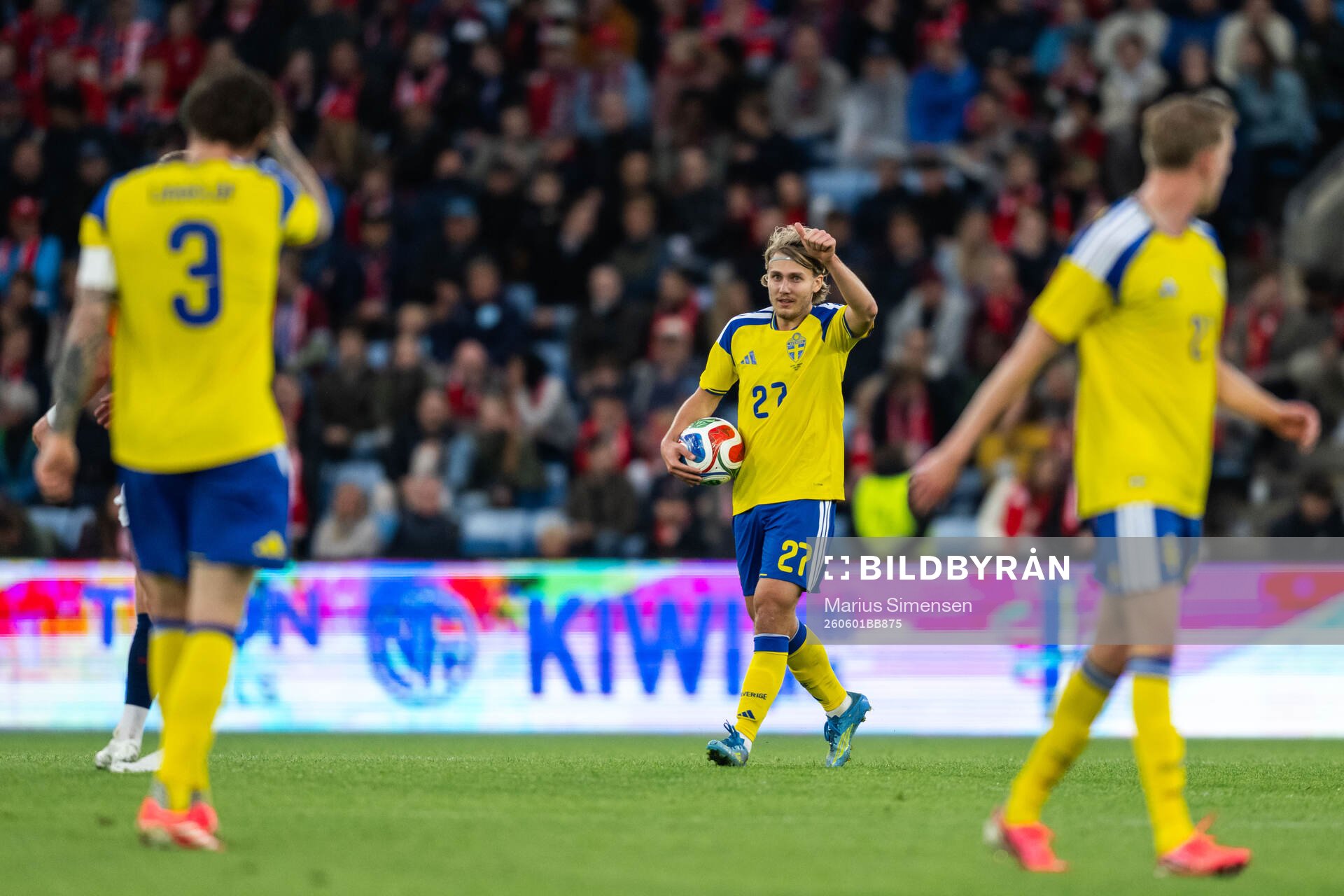 Sebastian Nanasi of Sweden celebrates