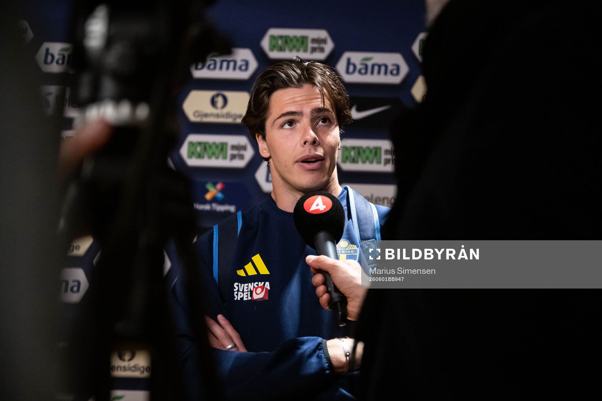 Goalkeeper Jacob Widell Zetterström of Sweden in mixed zone