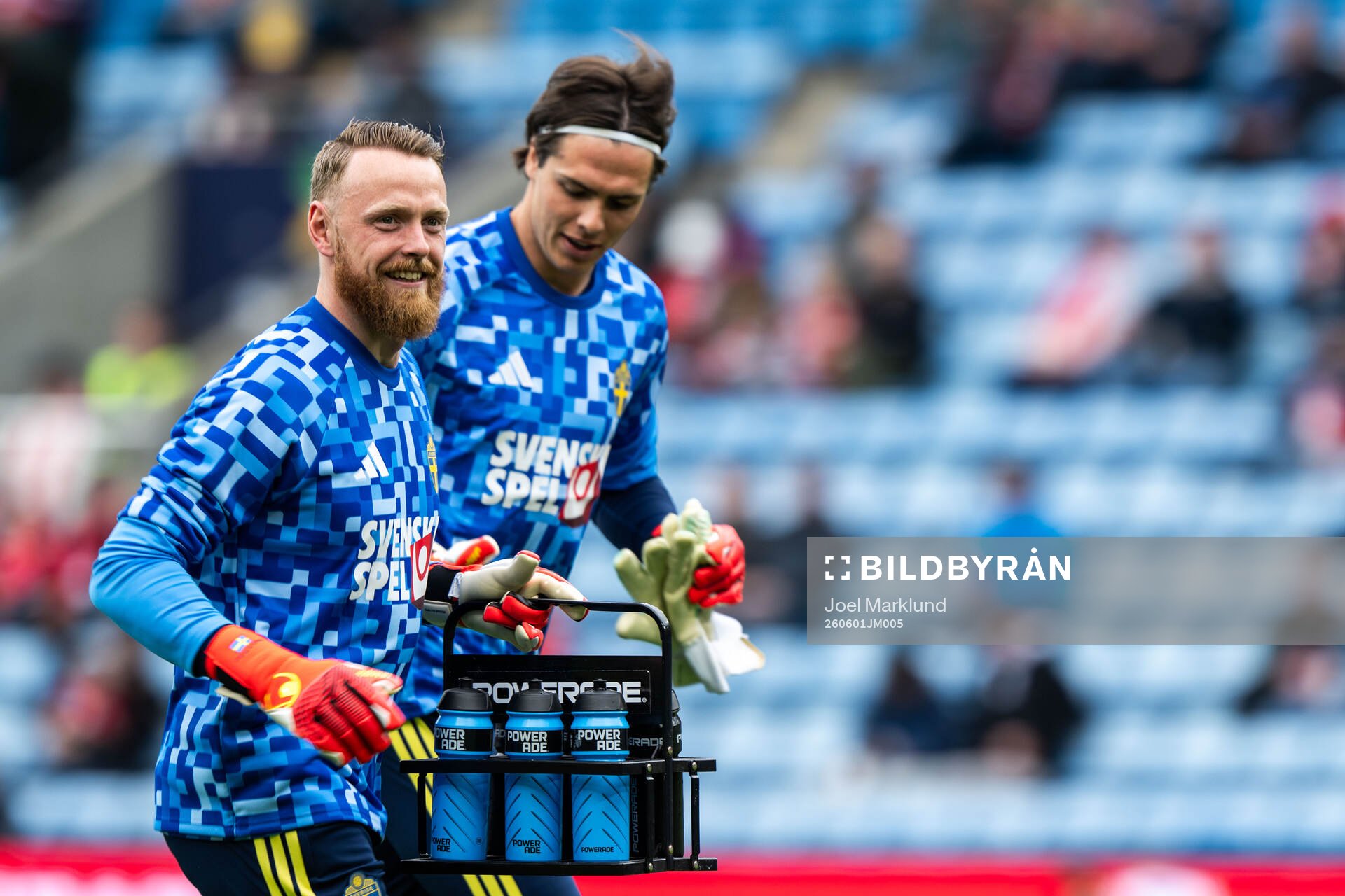Goalkeeper Viktor Johansson and goalkeeper Jacob Widell
