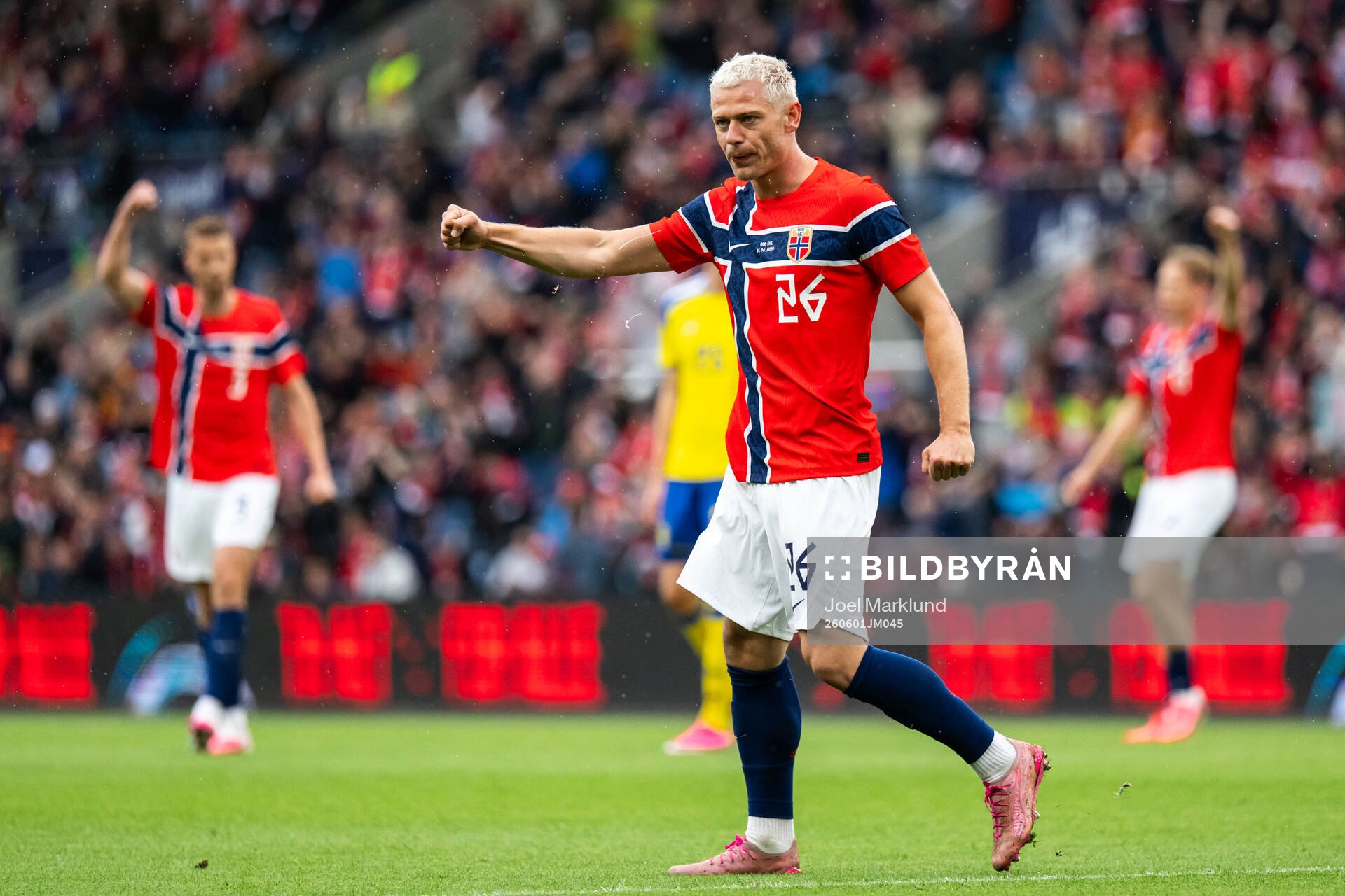 Julian Ryerson of Norway celebrates