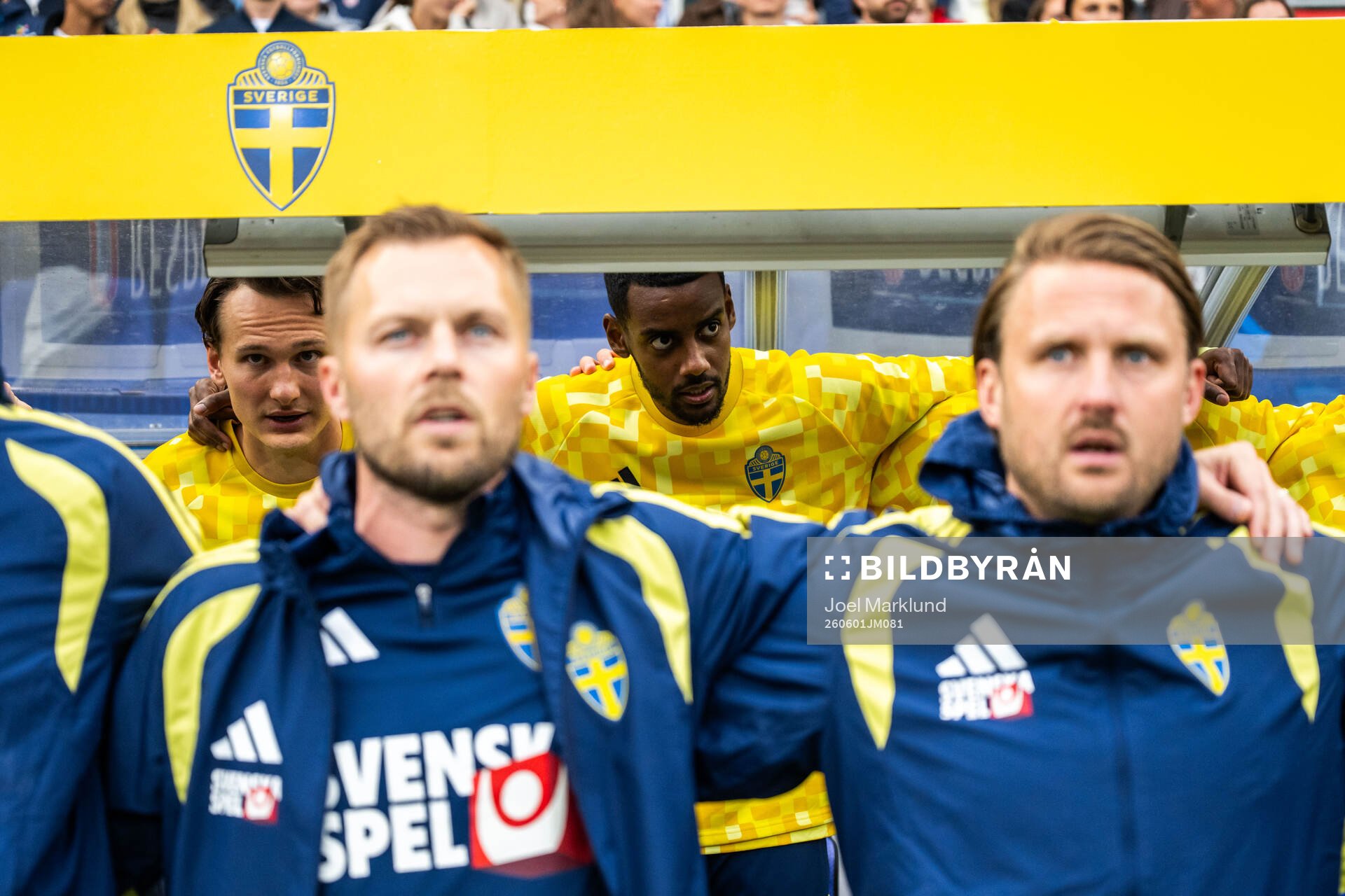 Hjalmar Ekdal and Alexander Isak of Sweden