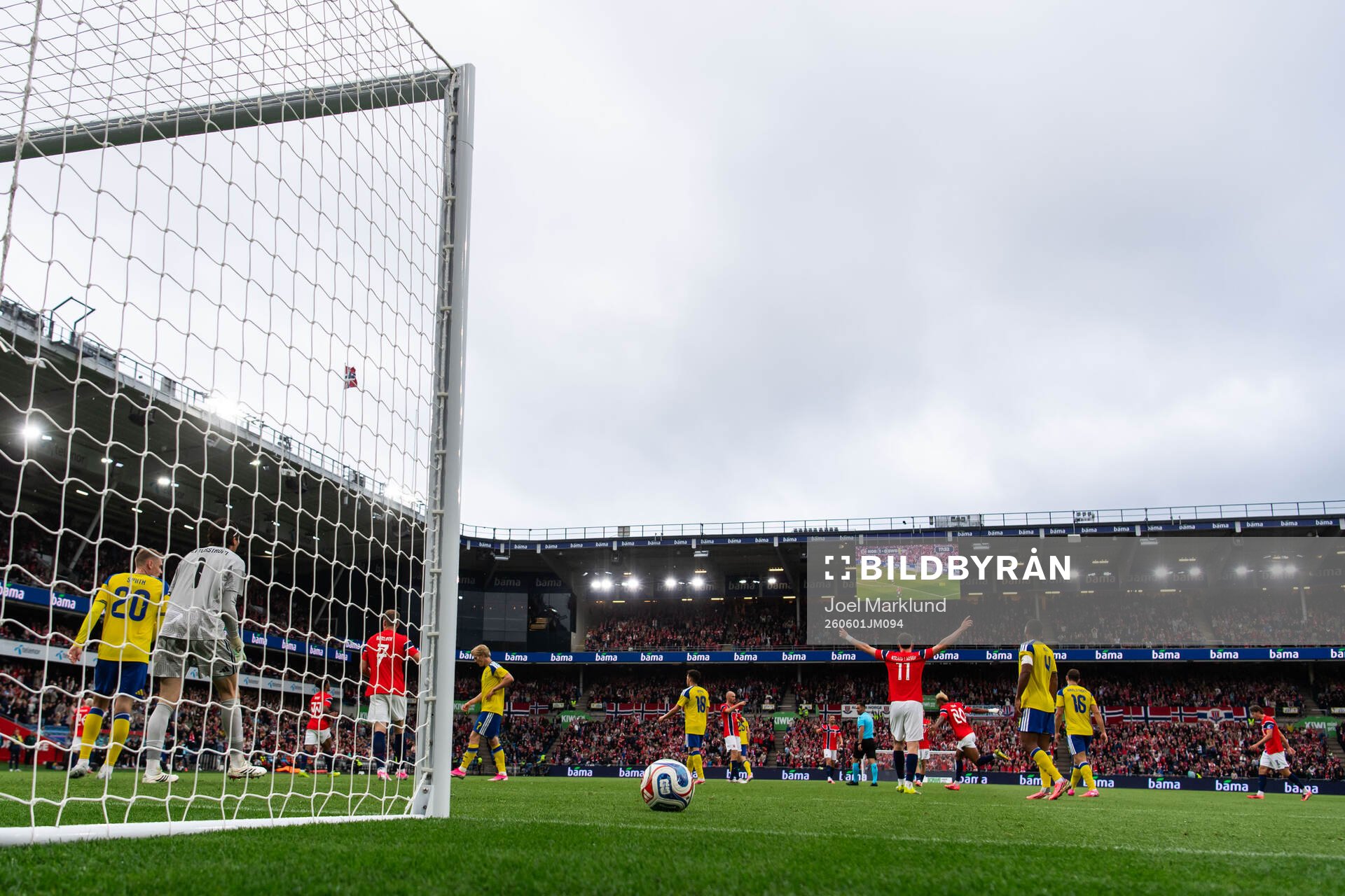 Antonio Nusa of Norway celebrates