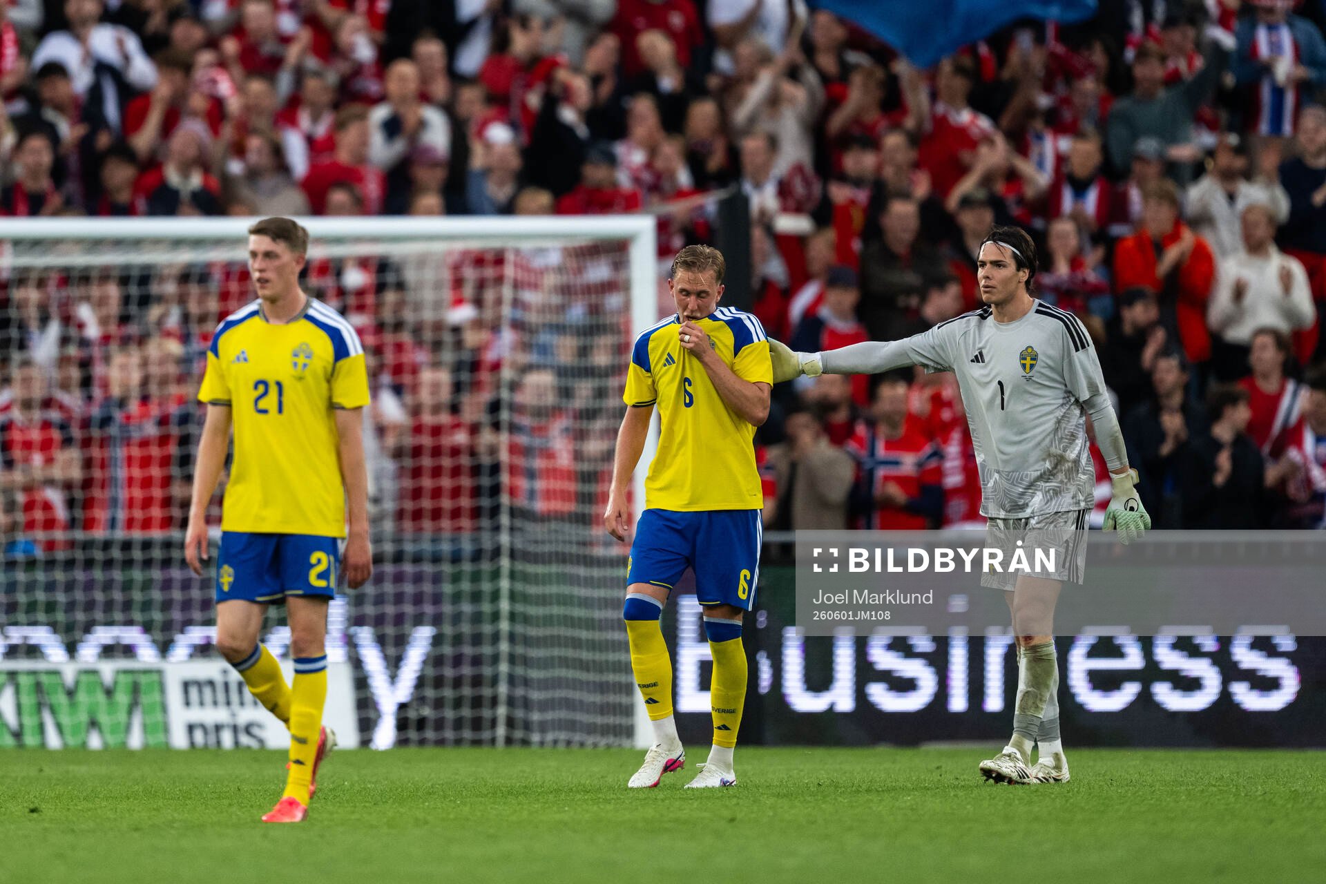 Alexander Bernhardsson, Herman Johansson and goalkeeper