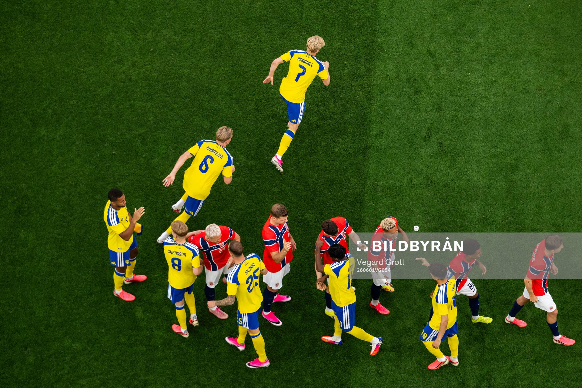Players of Sweden and of Norway