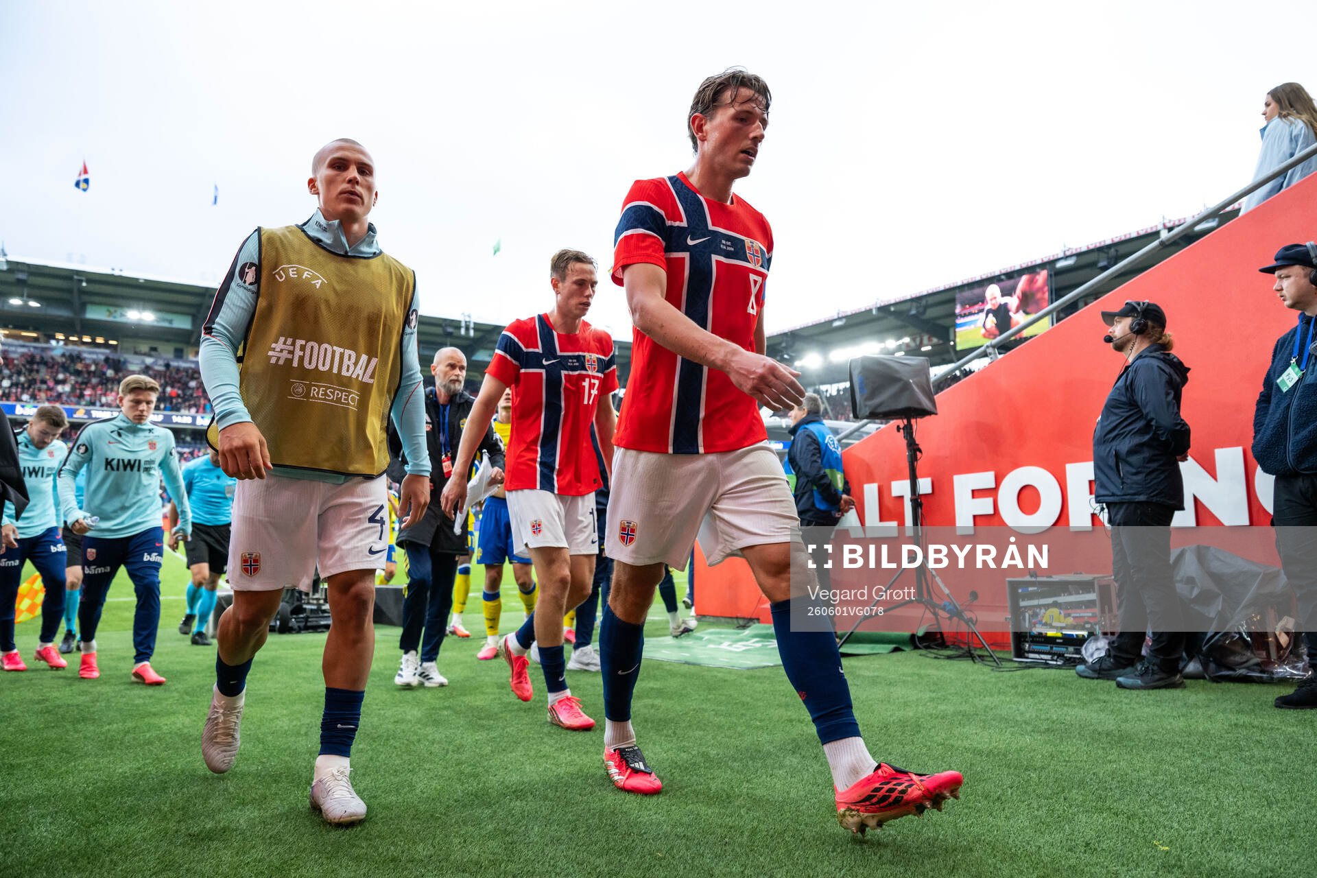Sander Berge of Norway at half time of the international