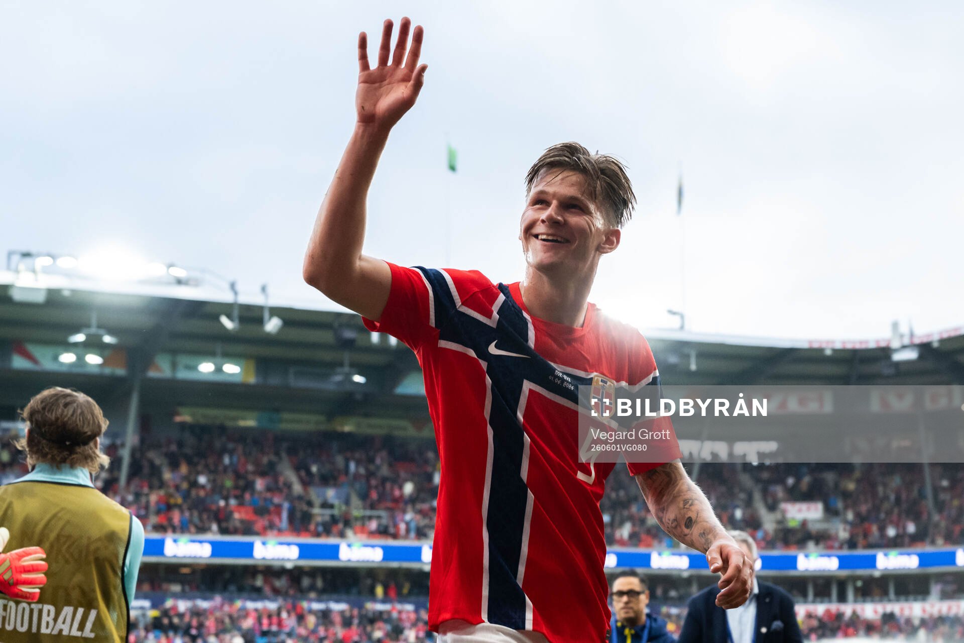 David Møller Wolfe of Norway at half time of the