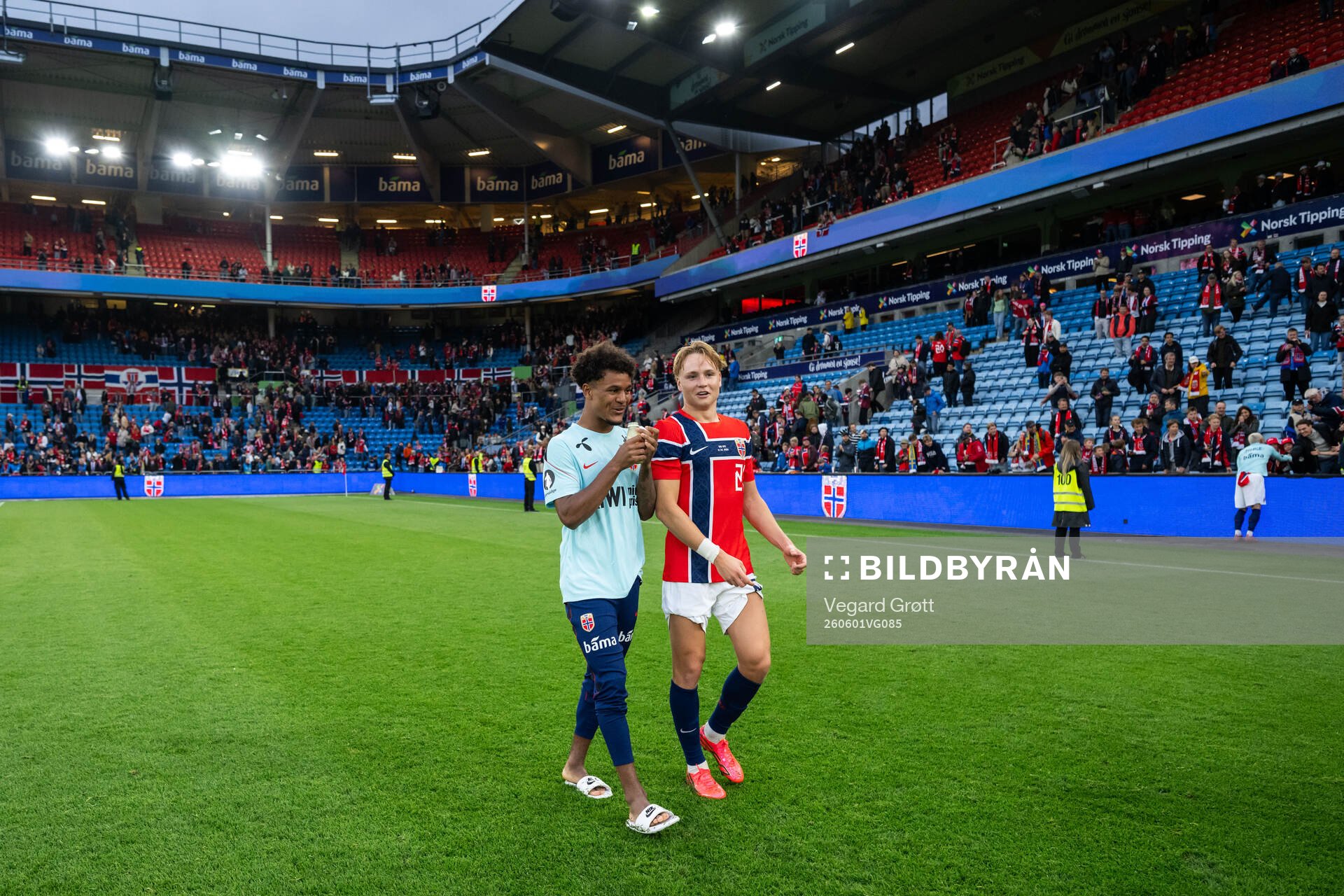 Oscar Bobb and Andreas Schjelderup of Norway