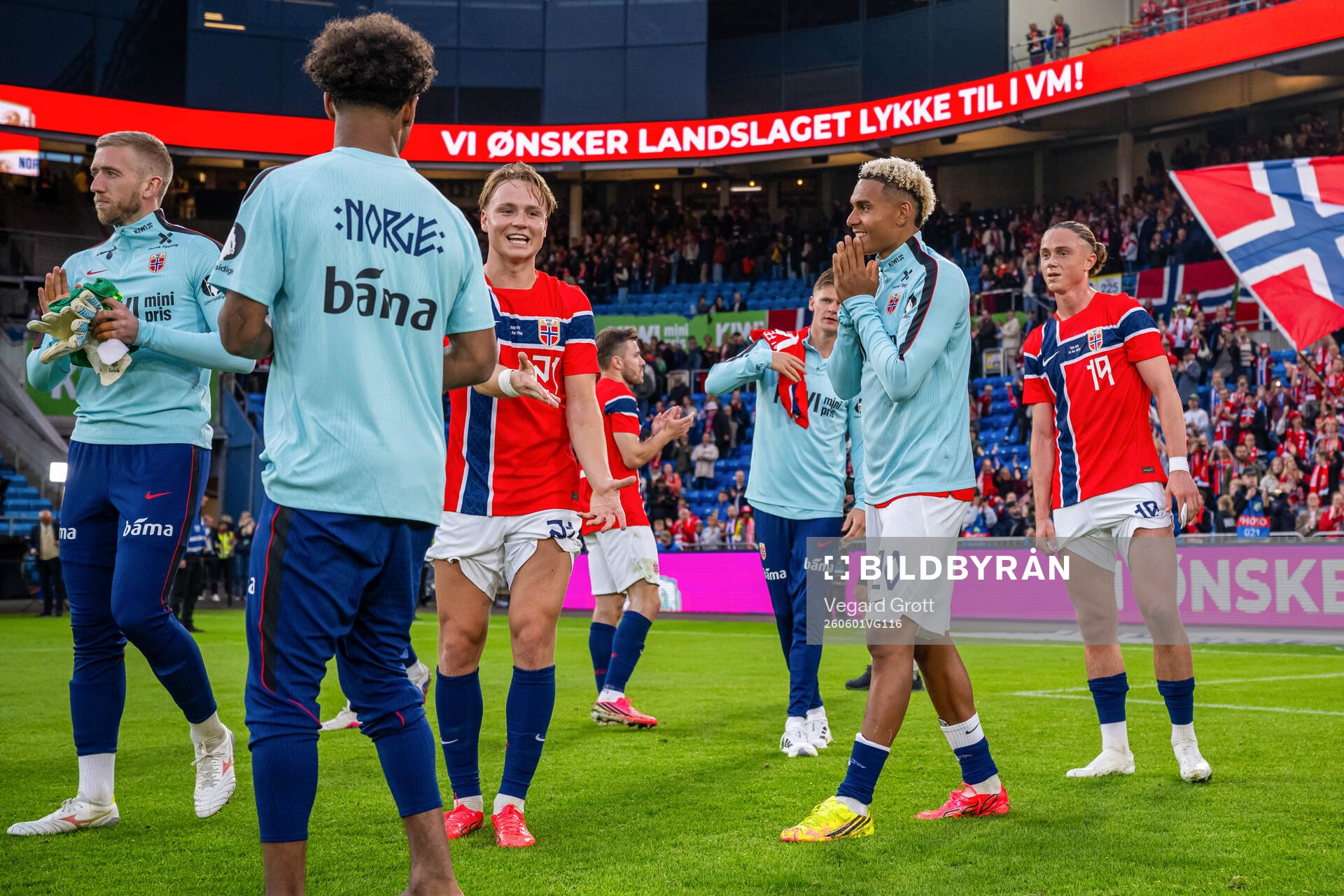 Andreas Schjelderup and Antonio Nusa of Norway