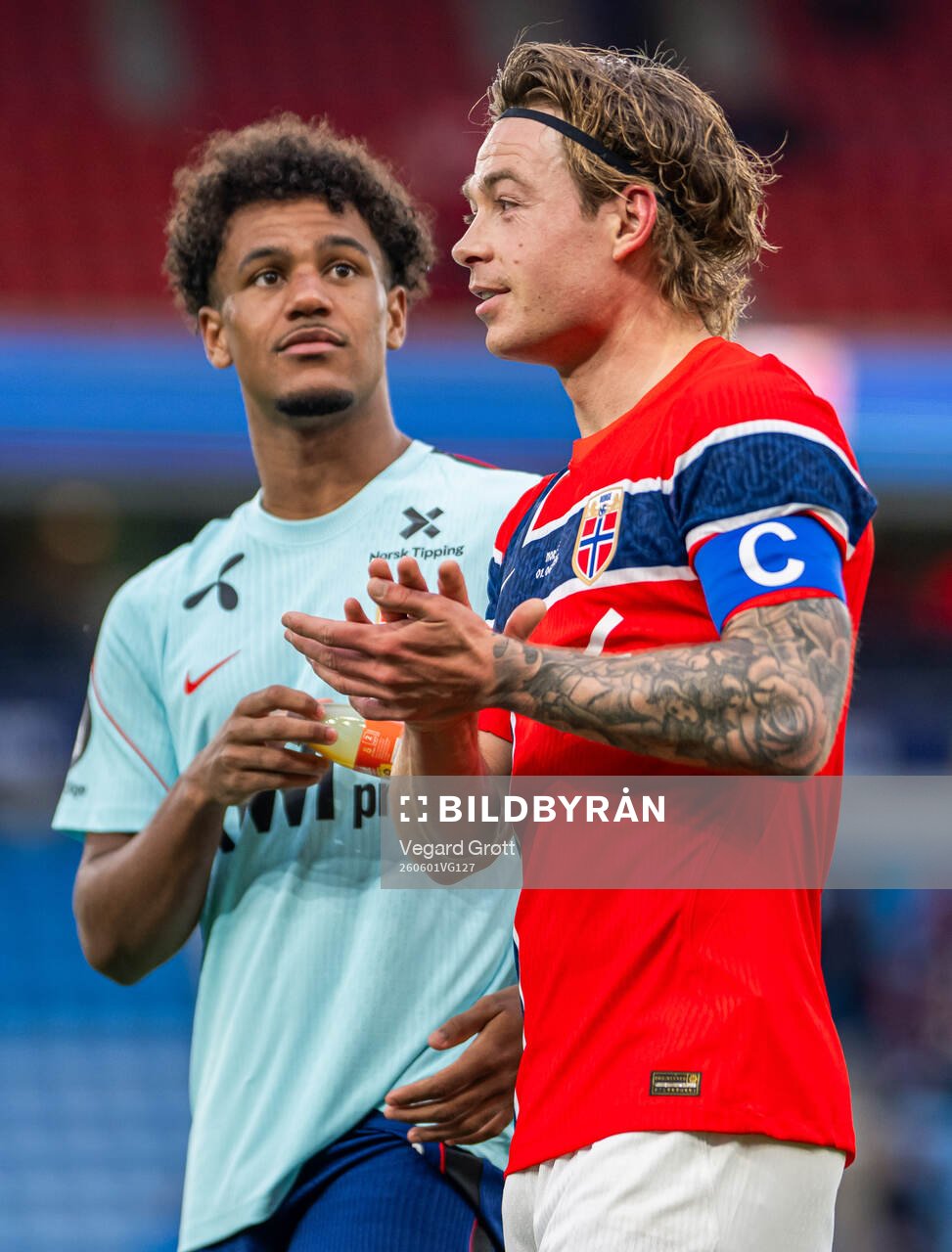 Oscar Bobb and Patrick Berg of Norway