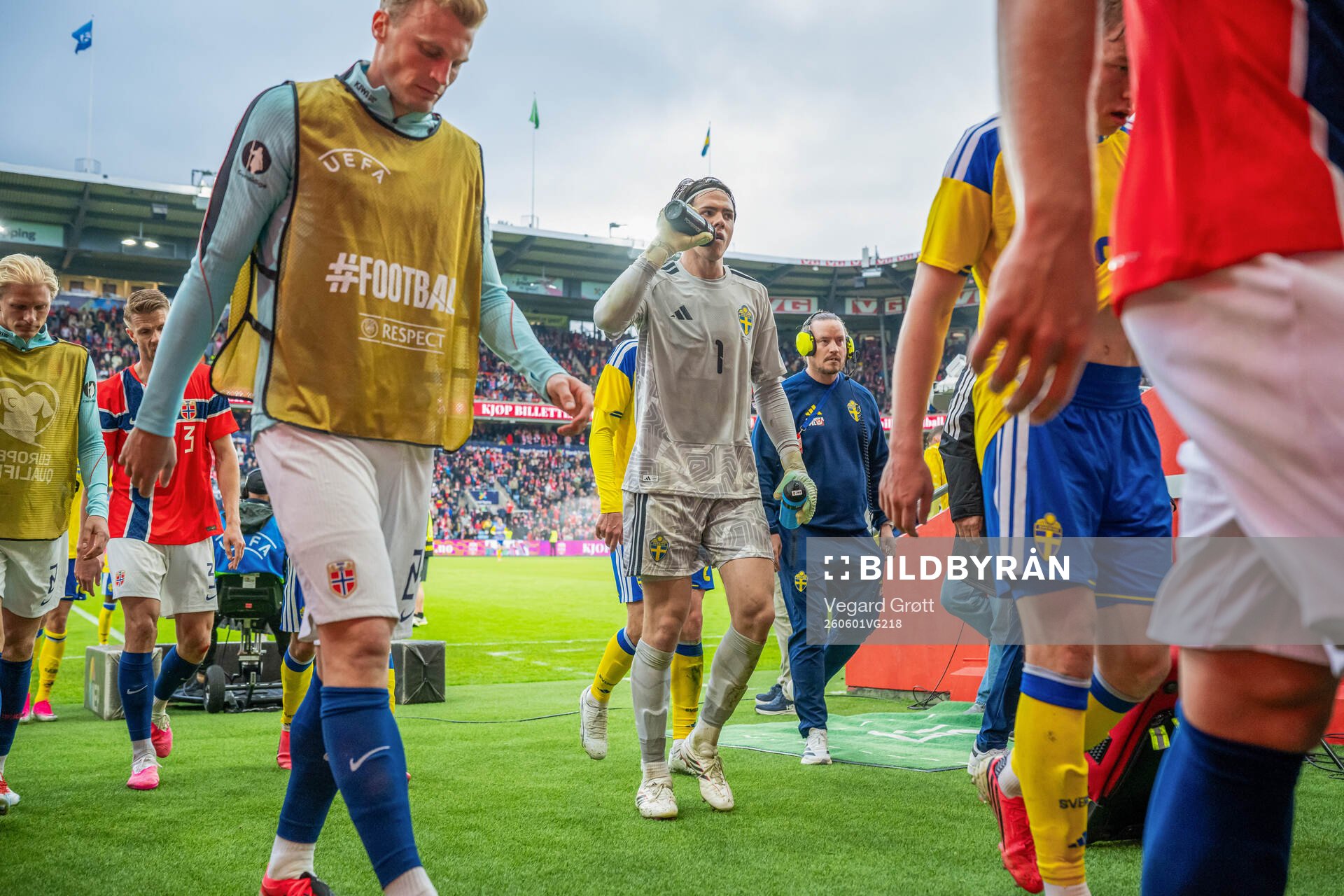 Goalkeeper Jacob Widell Zetterström of Sweden at half-time