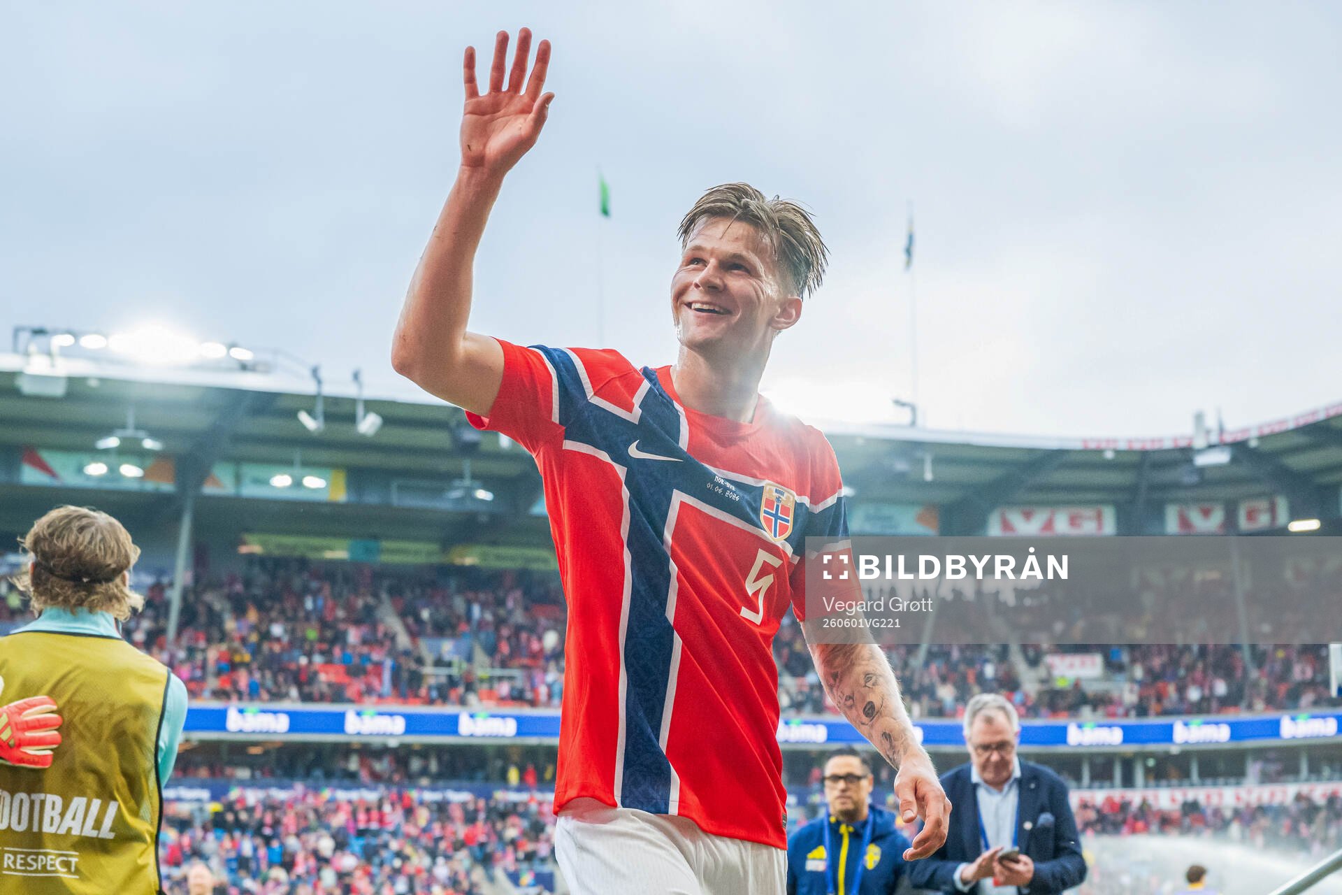 David Møller Wolfe of Norway at half-time