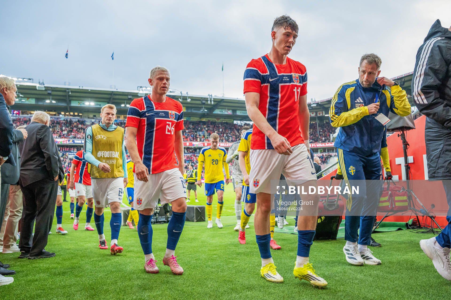 Julian Ryerson and Jørgen Strand Larsen of Norway at