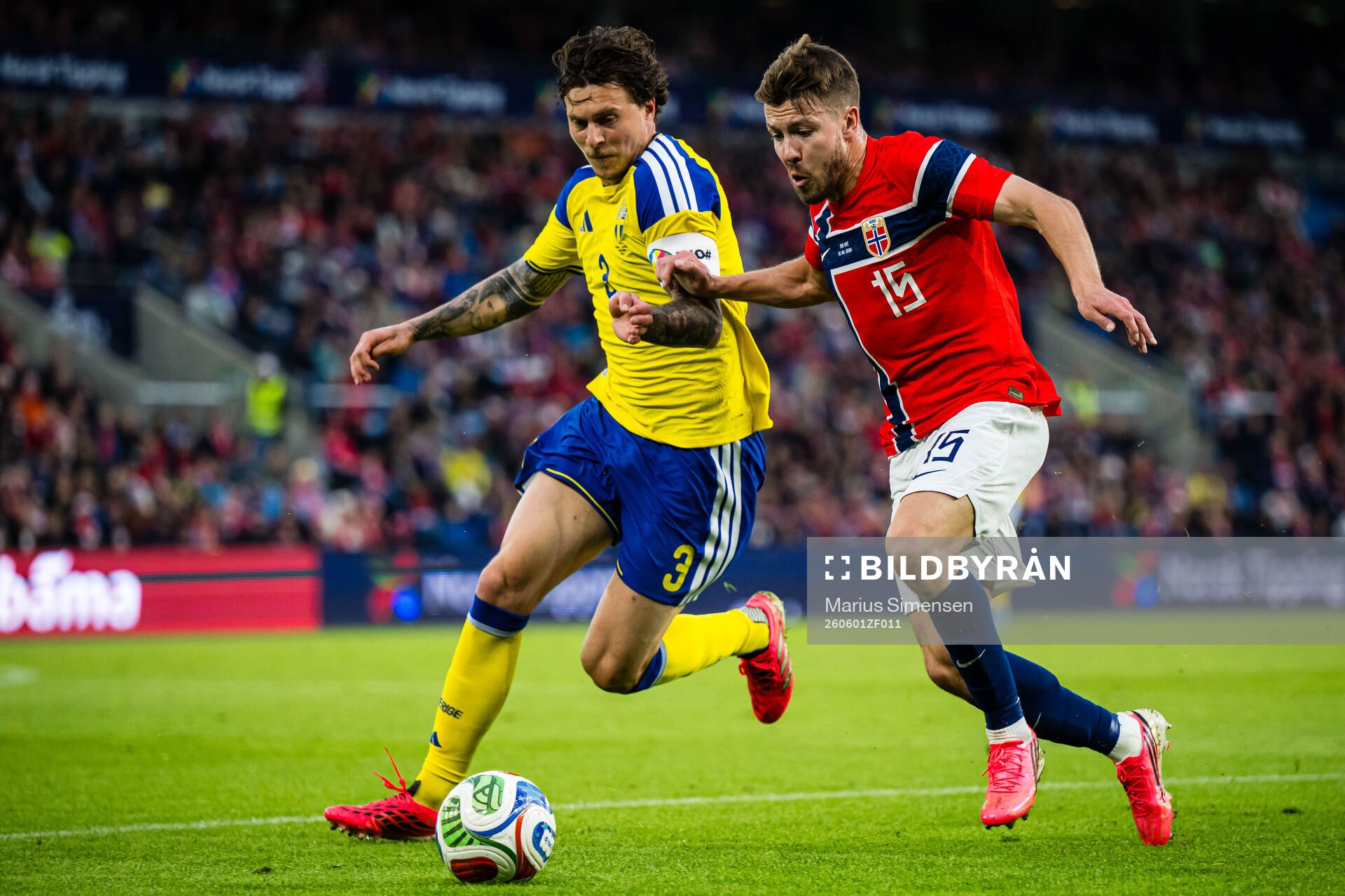 Victor Nilsson Lindelöf of Sweden and Fredrik André