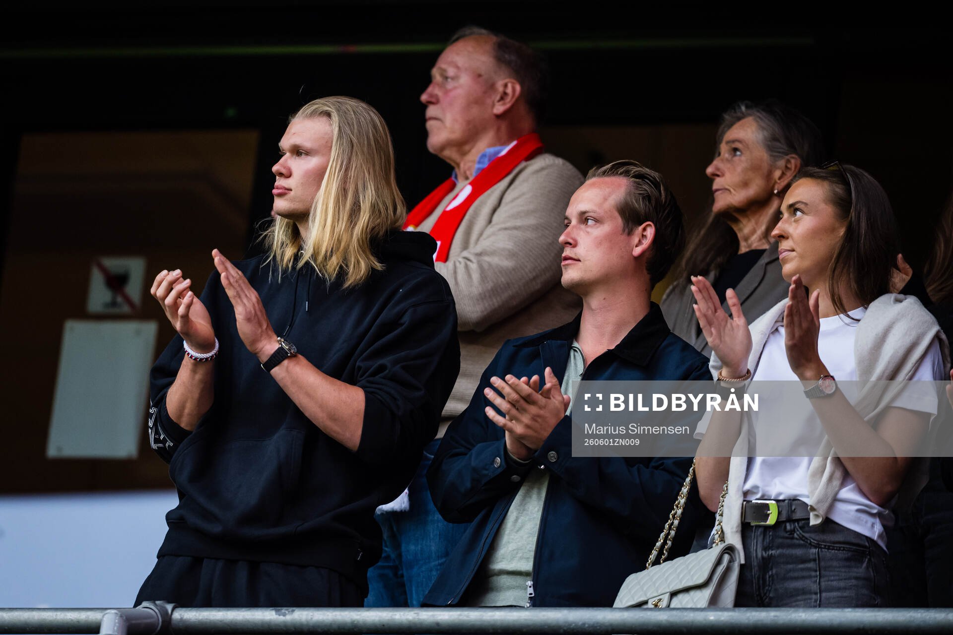 Erling Haaland in the stands