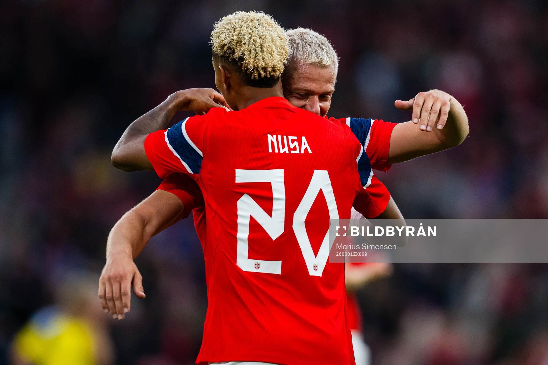 Antonio Nusa and Julian Ryerson of Norway