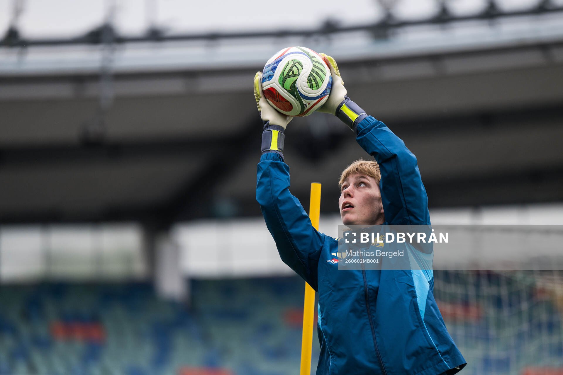 Goalkeeper Moa Edrud of the Swedish women's national
