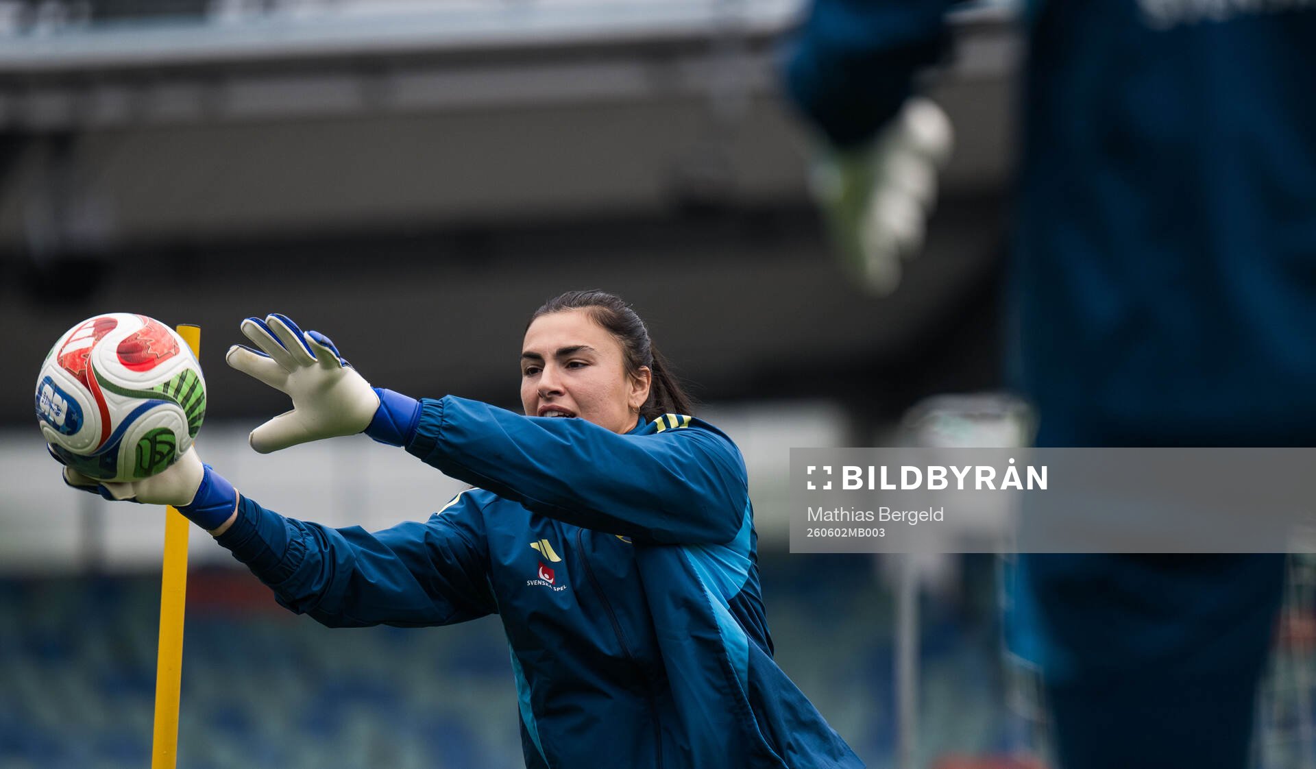 Goalkeeper Zecira Musovic of the Swedish women's national
