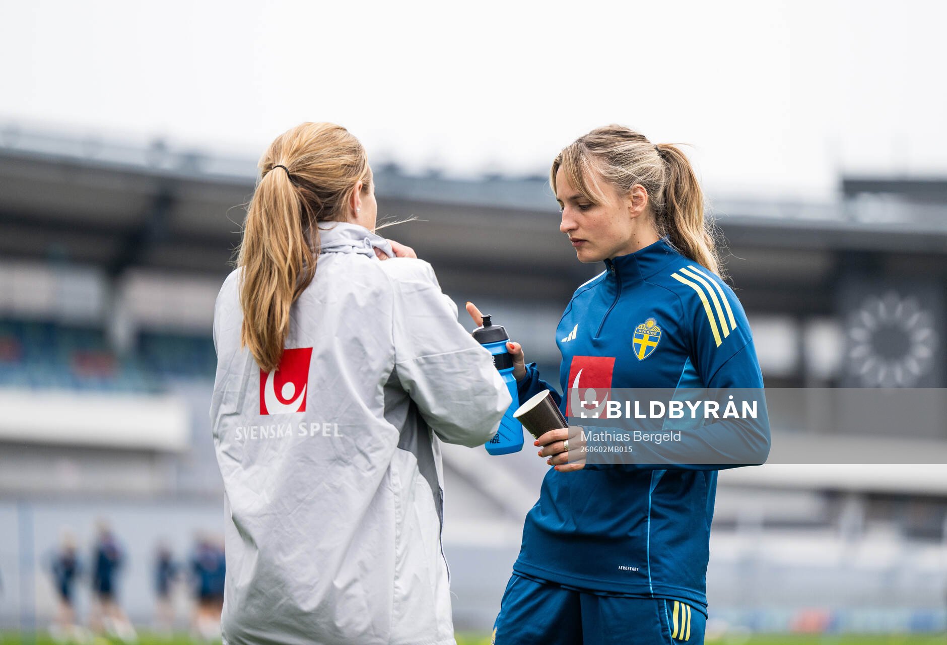 Physiotherapist Jenny Larsson and Nathalie Björn of the