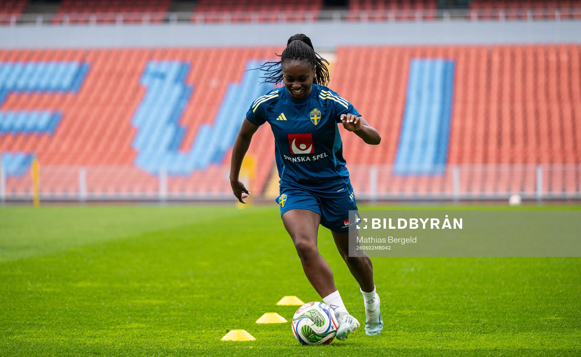 Monica Jusu Bah of the Swedish women's national football
