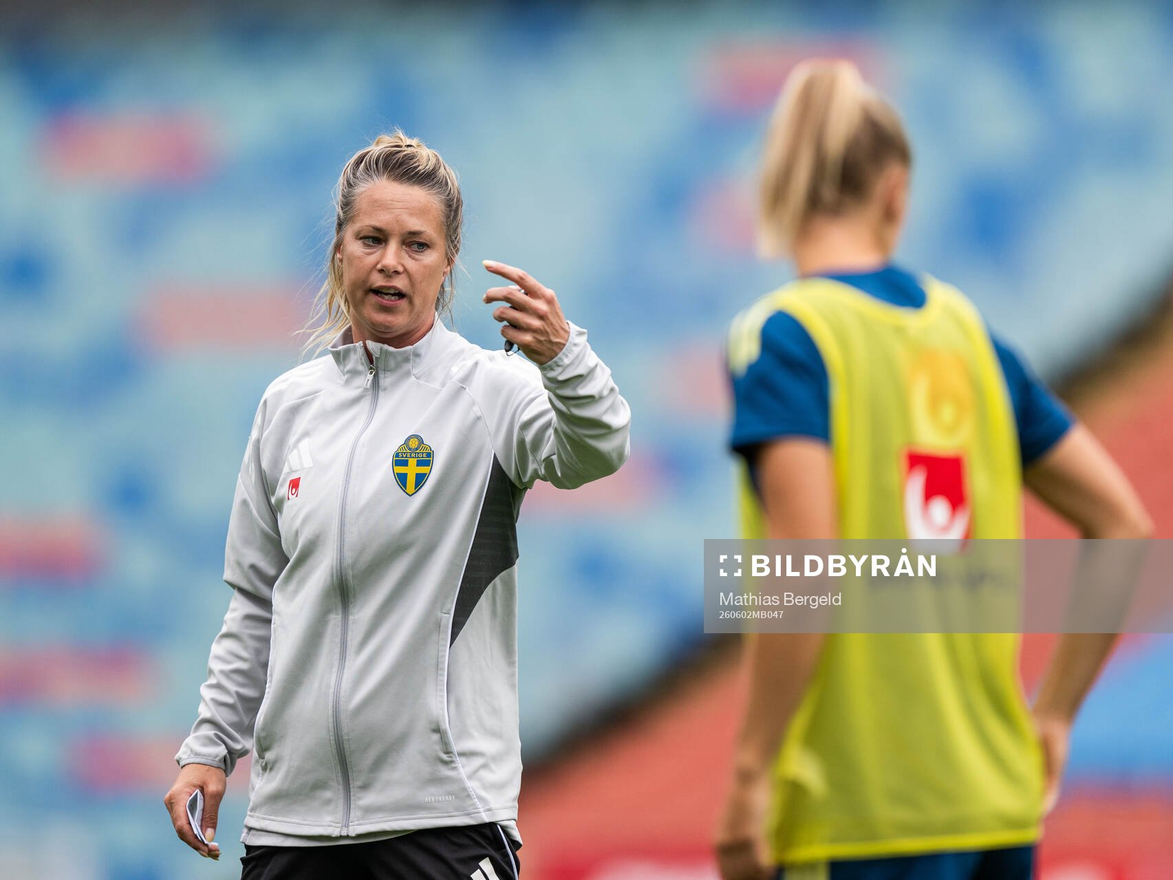 Assistant coach Johanna Almgren of the Swedish women's