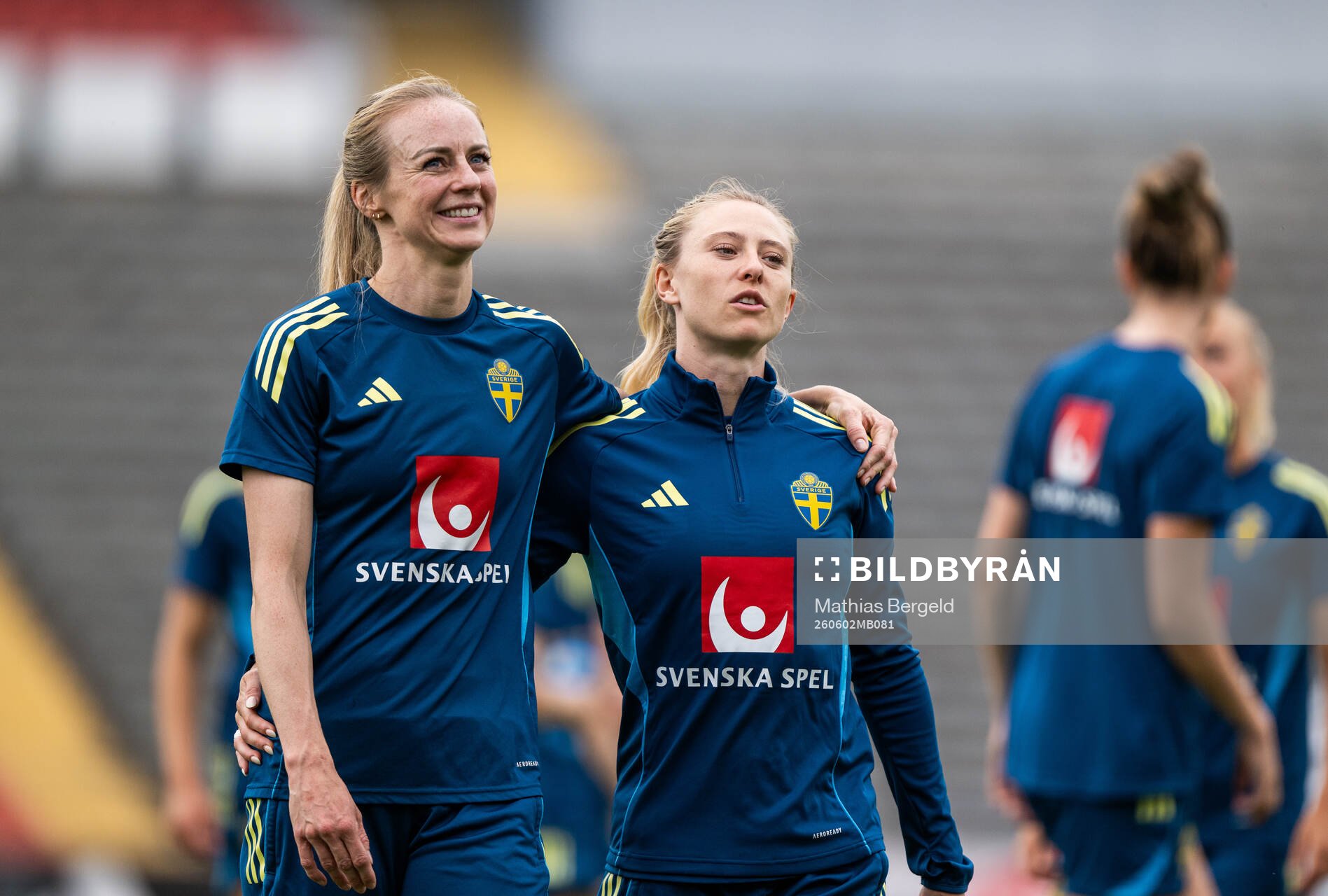 Amanda Ilestedt and Rebecka Blomqvist of the Swedish