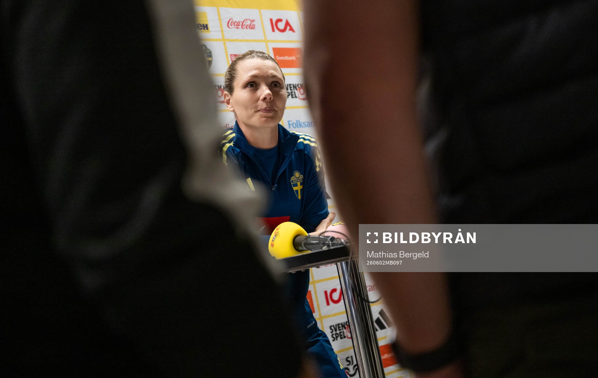 Goalkeeper Jennifer Falk of the Swedish women's national