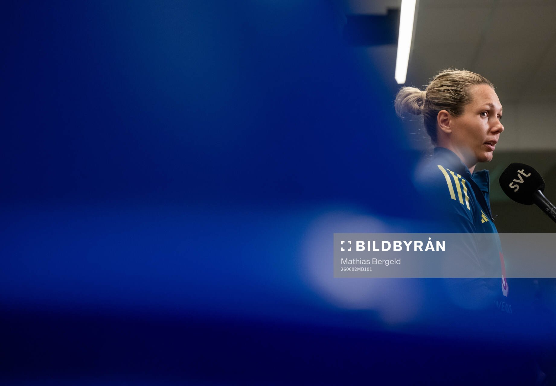 Goalkeeper Jennifer Falk of the Swedish women's national