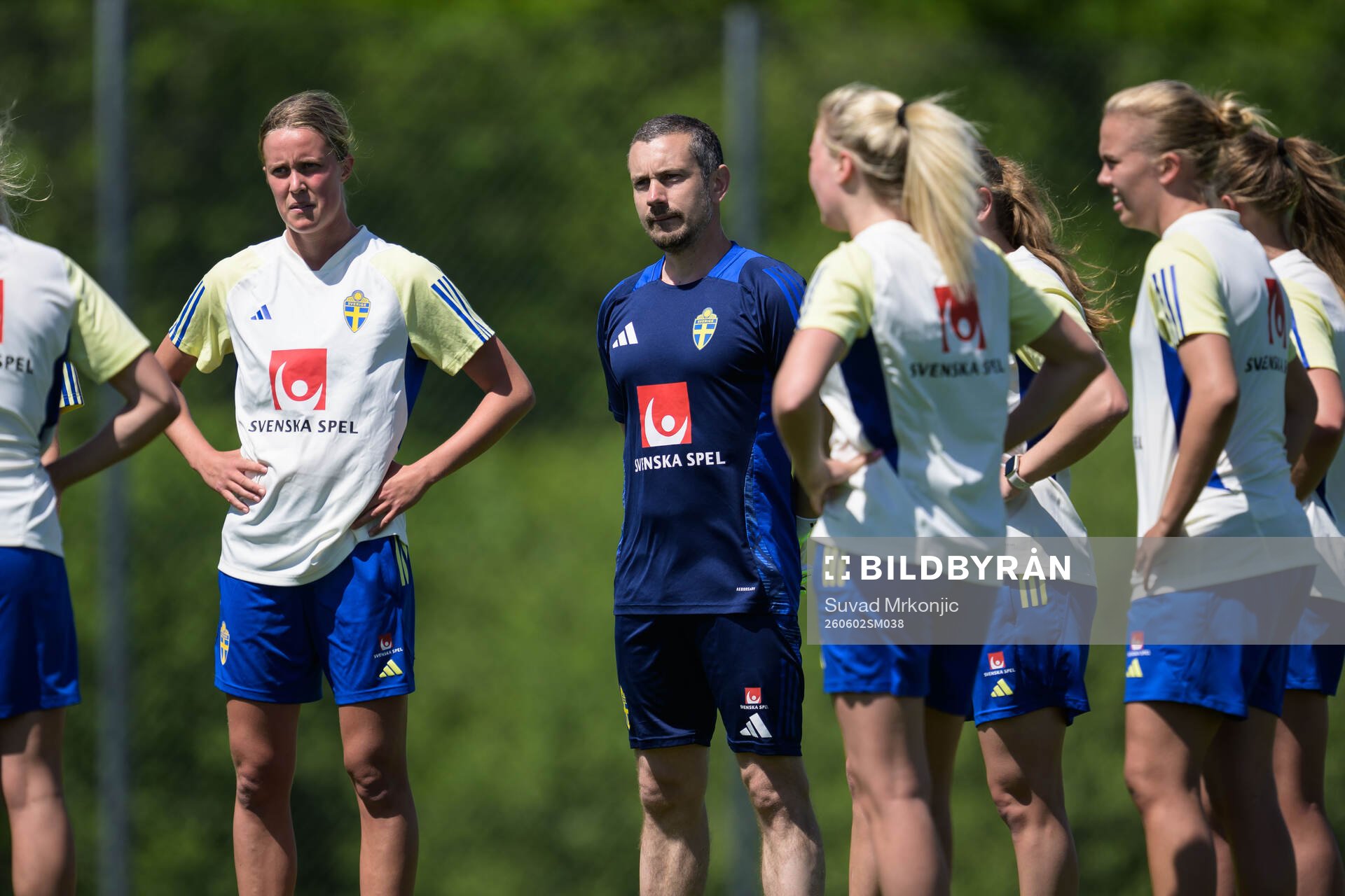 Goalkeeper coach Erik Lundstedt of the Swedish women's
