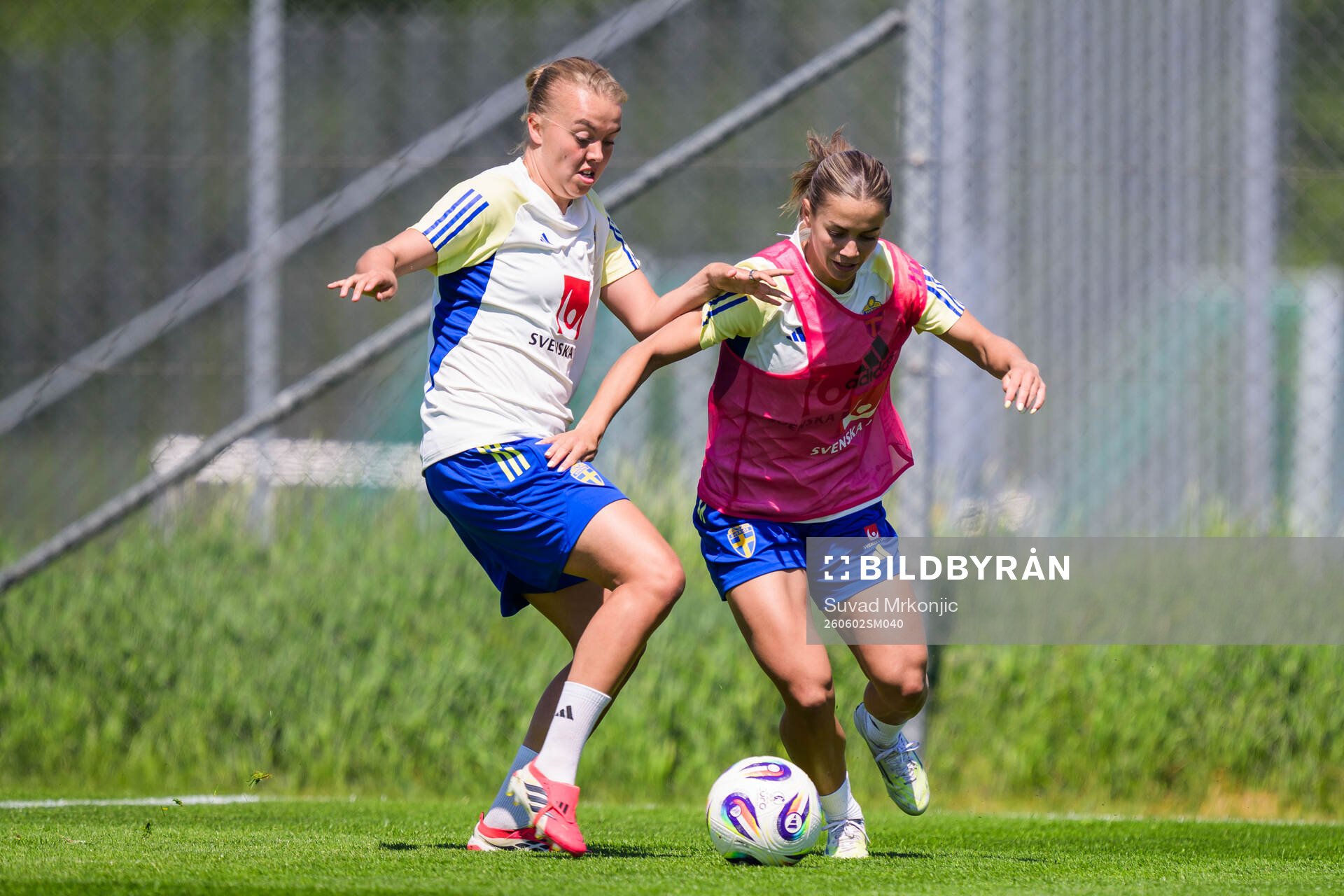 Elin Westlund and Johanna Renmark of the Swedish women's