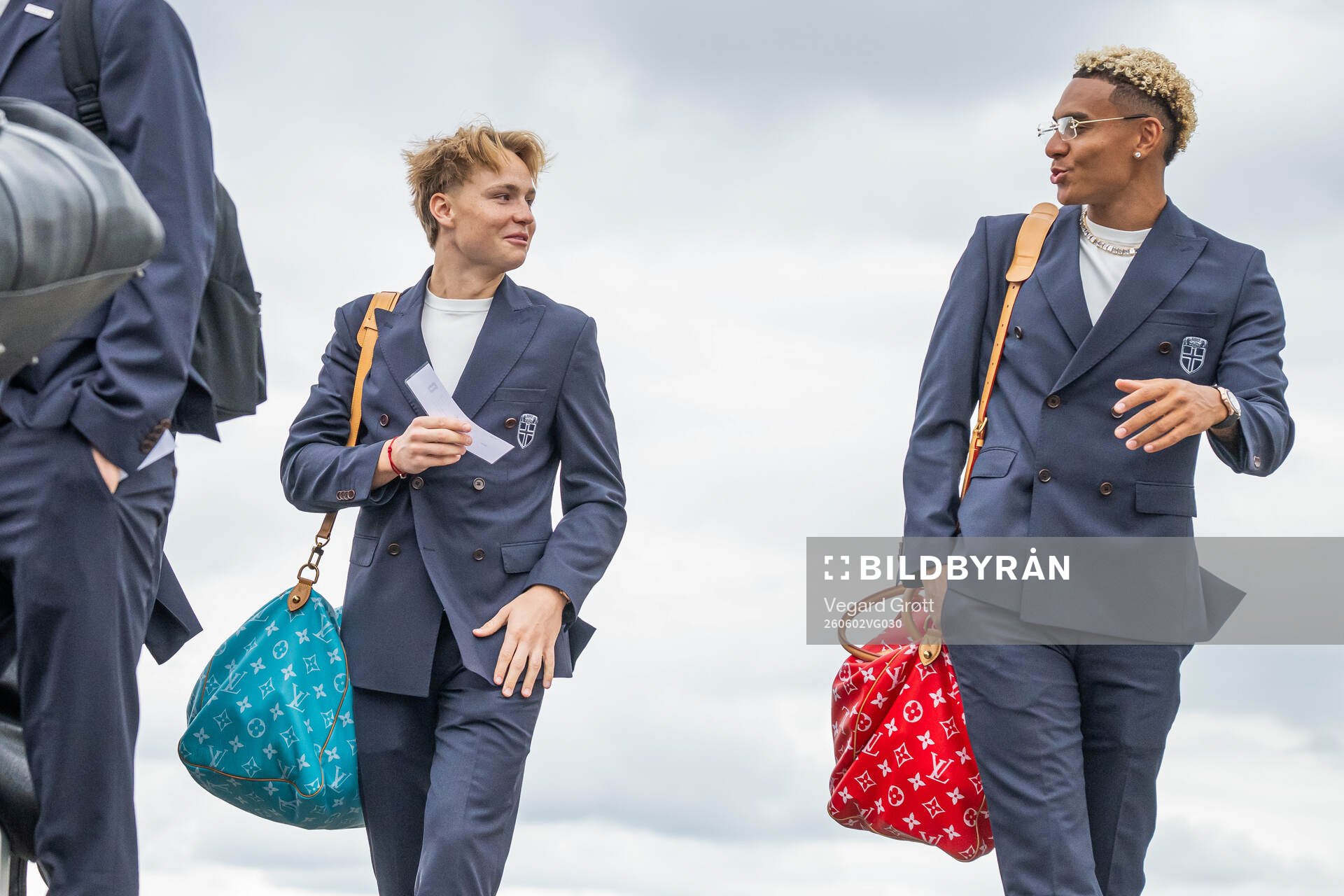 Andreas Schjelderup and Antonio Nusa of the Norwegian