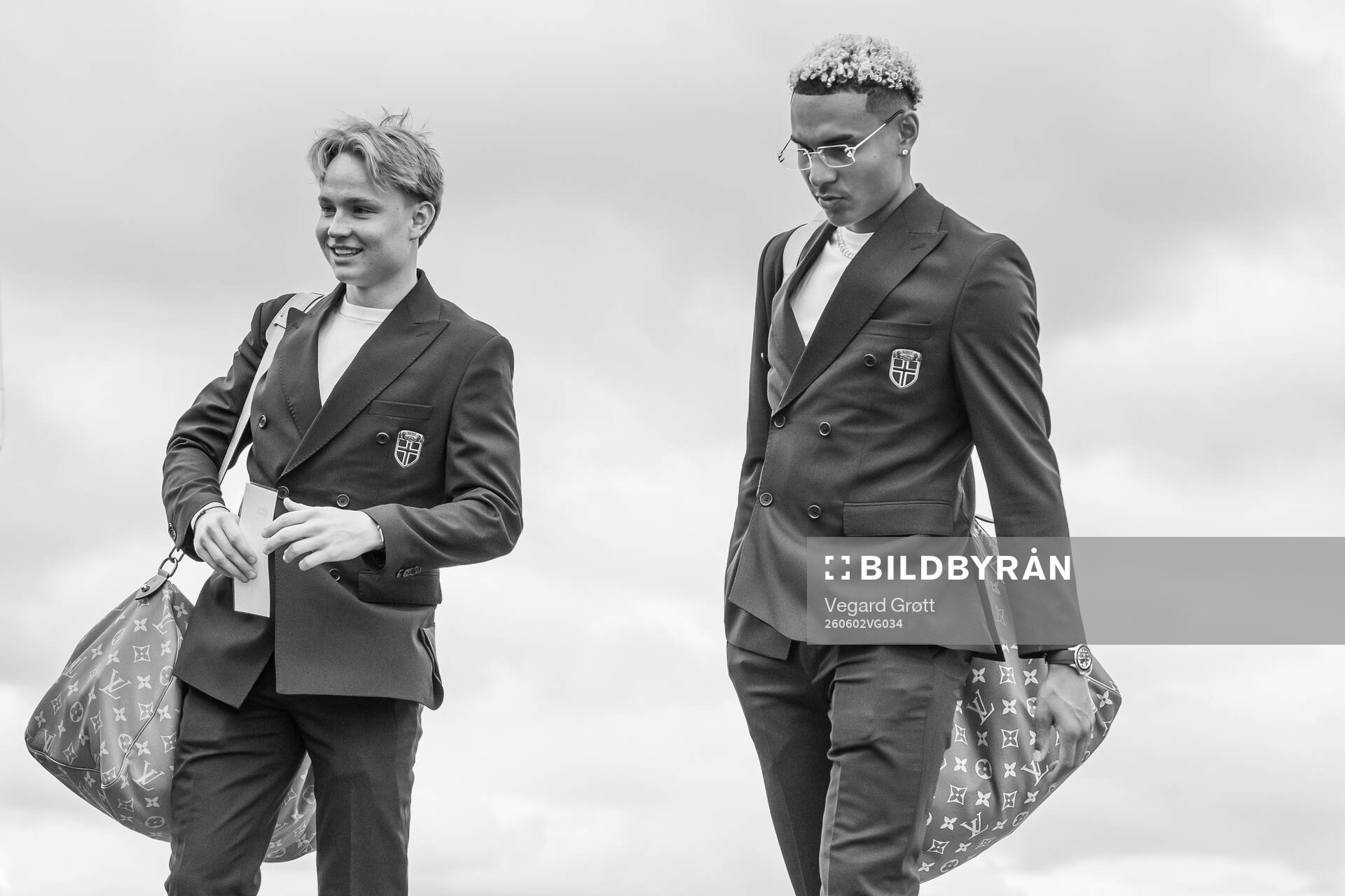Andreas Schjelderup and Antonio Nusa of the Norwegian
