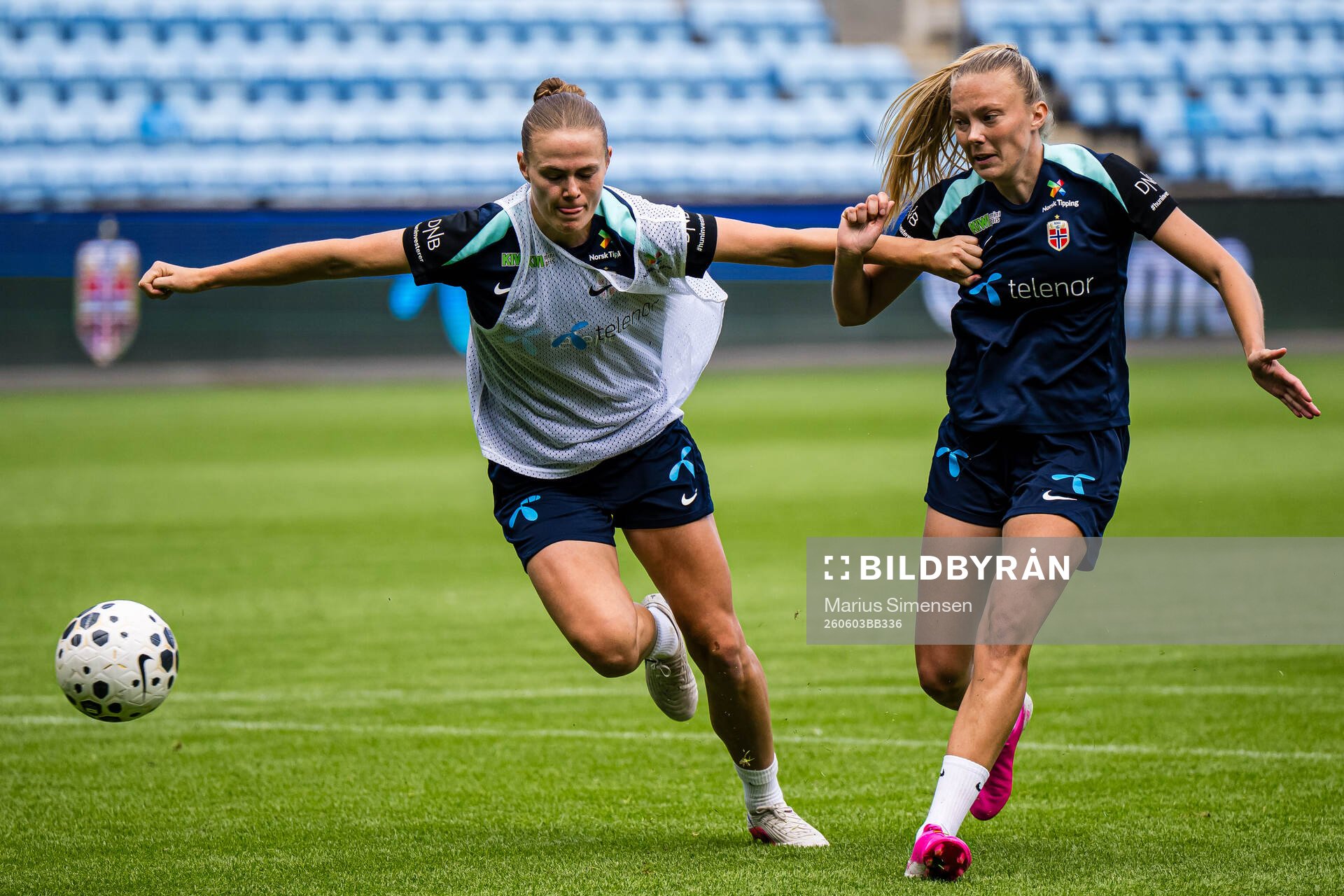 Marthine Østenstad and Synne Jensen of the Norwegian