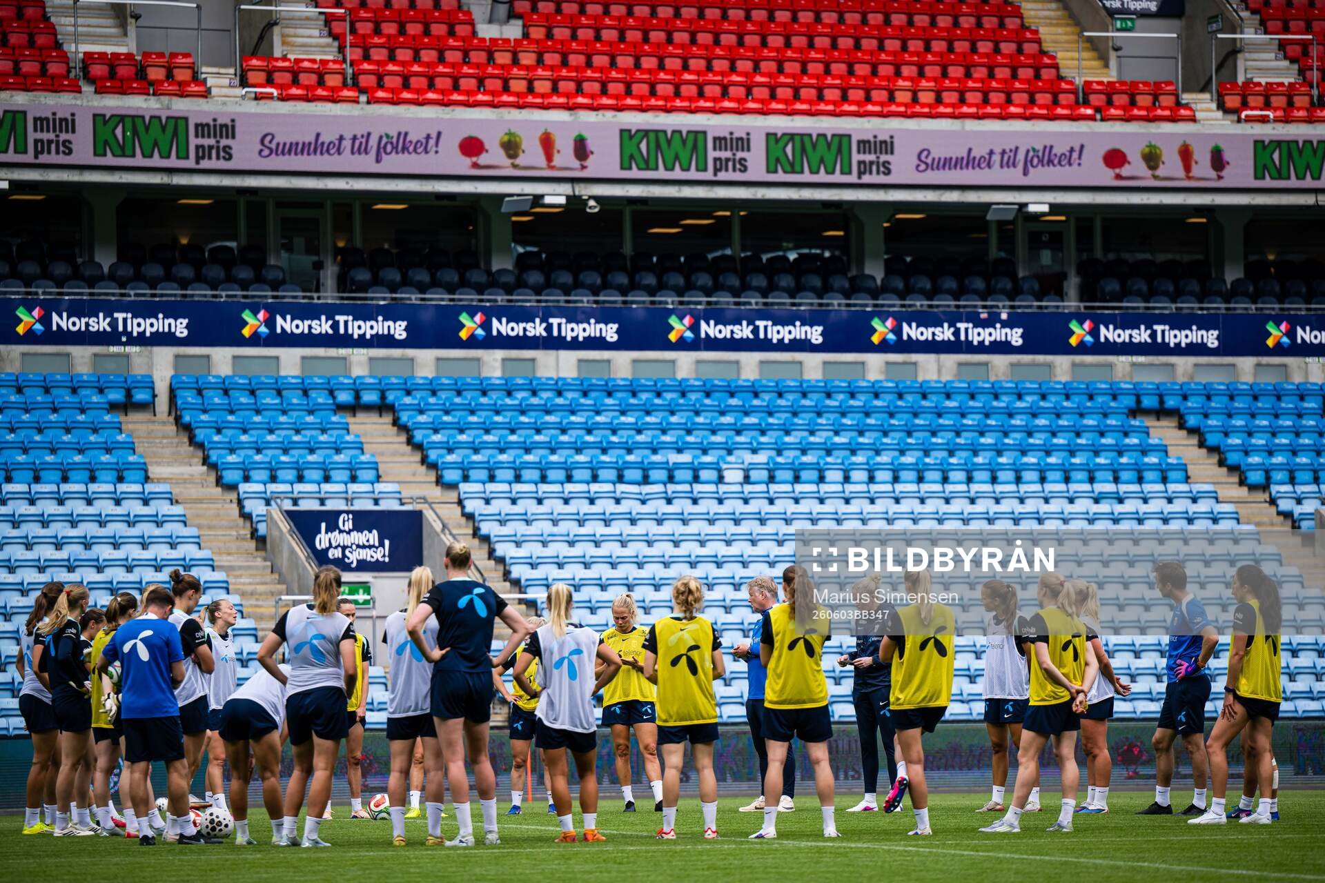 Players and staff of the Norwegian women’s national