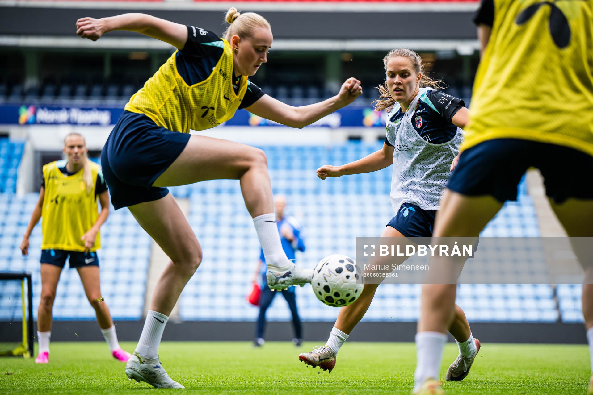 Emilie Bragstad and Iris Omarsdottir of the Norwegian