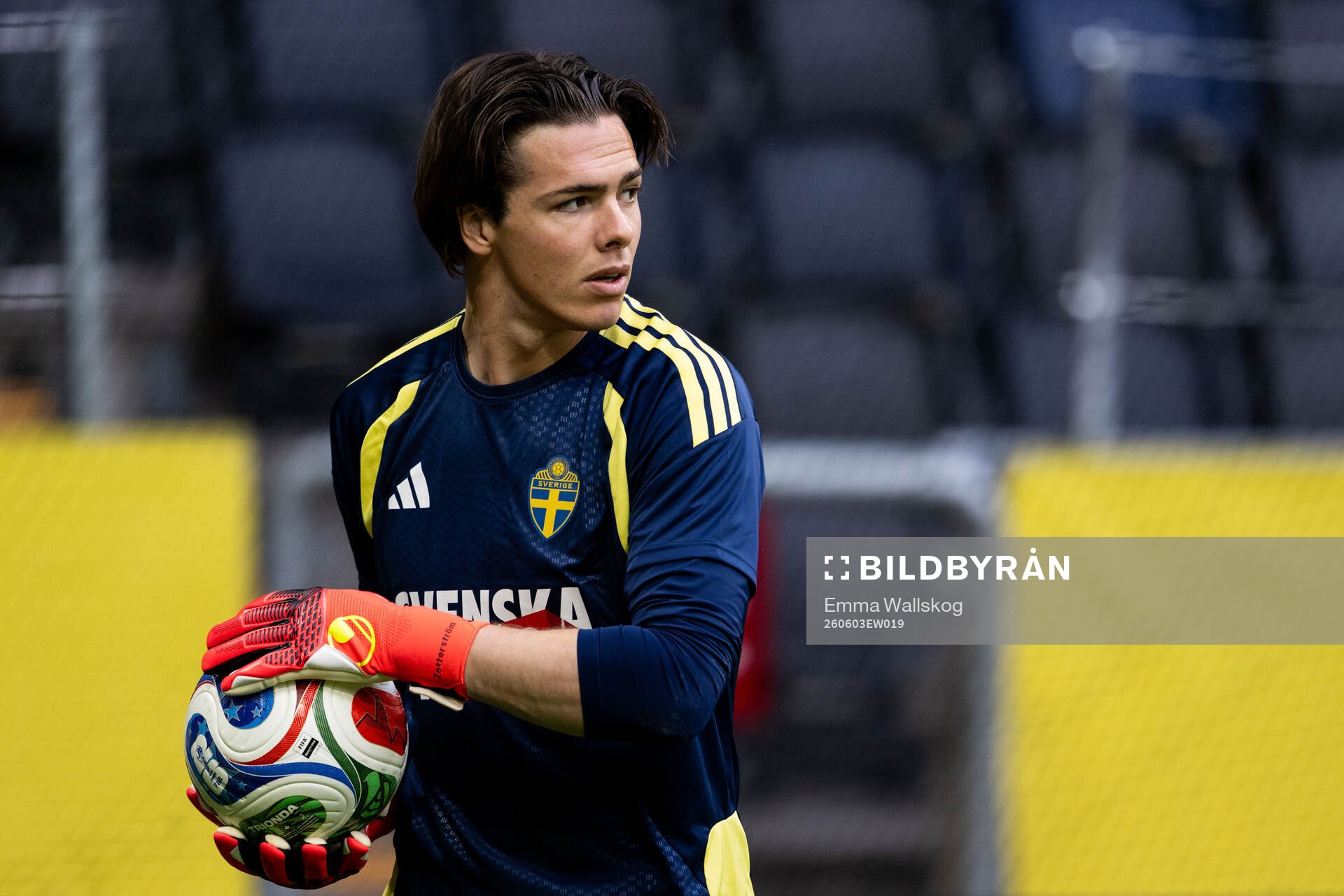 Goalkeeper Jacob Widell Zetterström of the Swedish