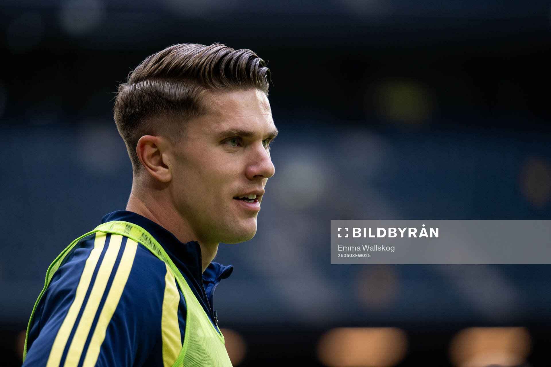 Viktor Gyökeres of the Swedish national football team at a