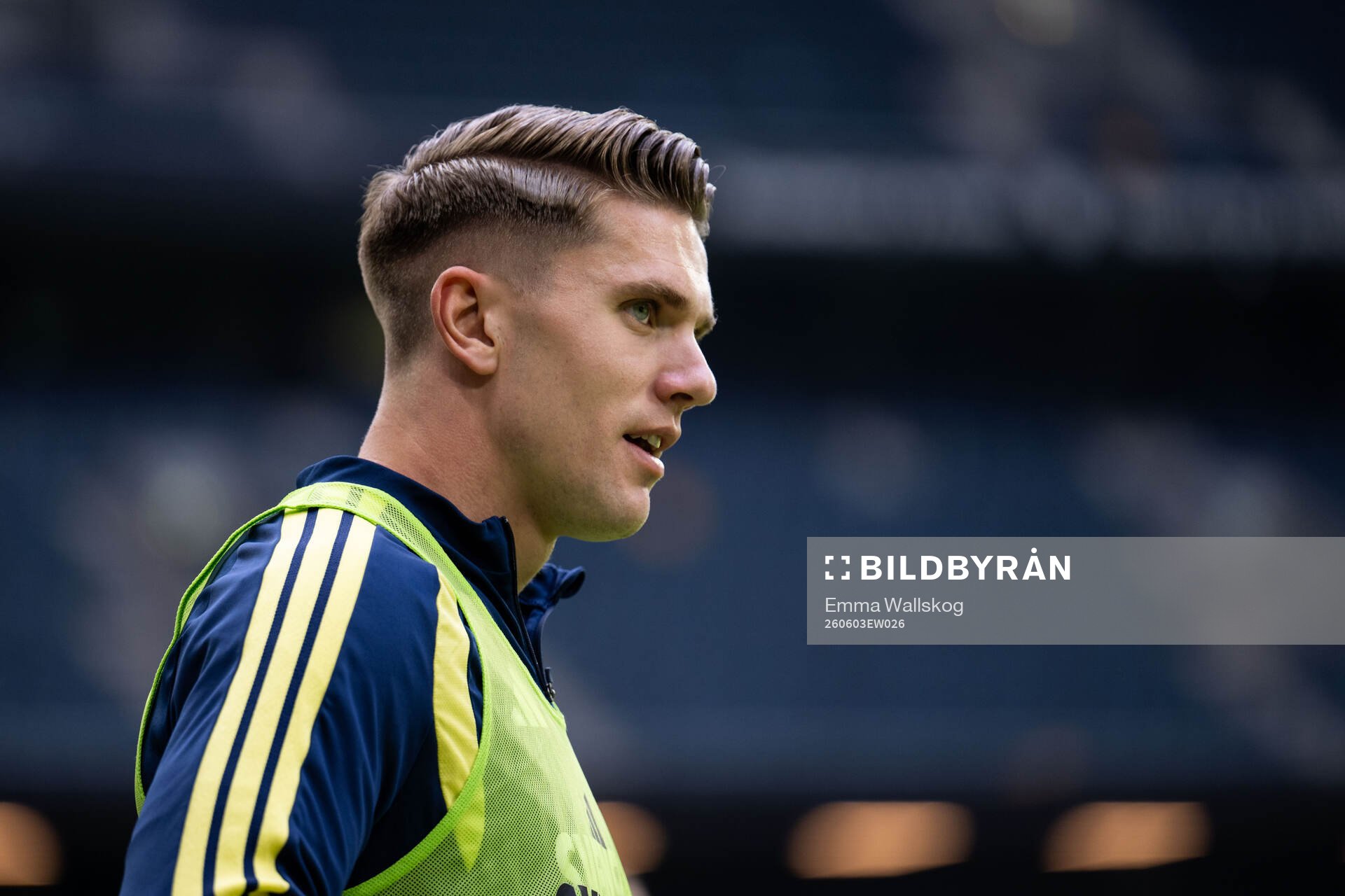 Viktor Gyökeres of the Swedish national football team at a